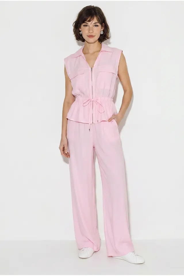 LUCCI Smart Casual Two-Piece Co-Ord Set With Vest And Wide Leg Pants