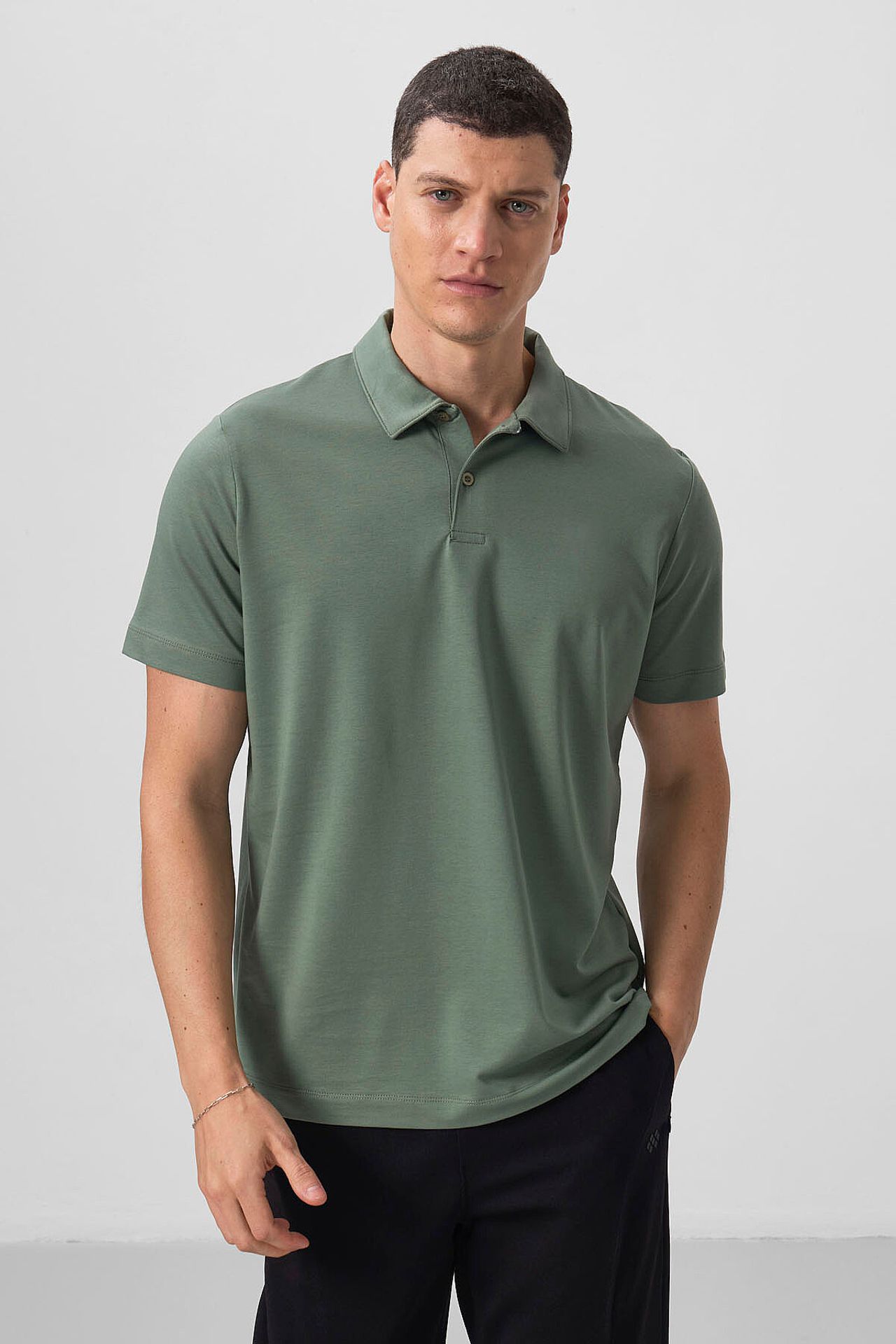 TOMMY Men's Cotton Elastane Polo T-Shirt 4