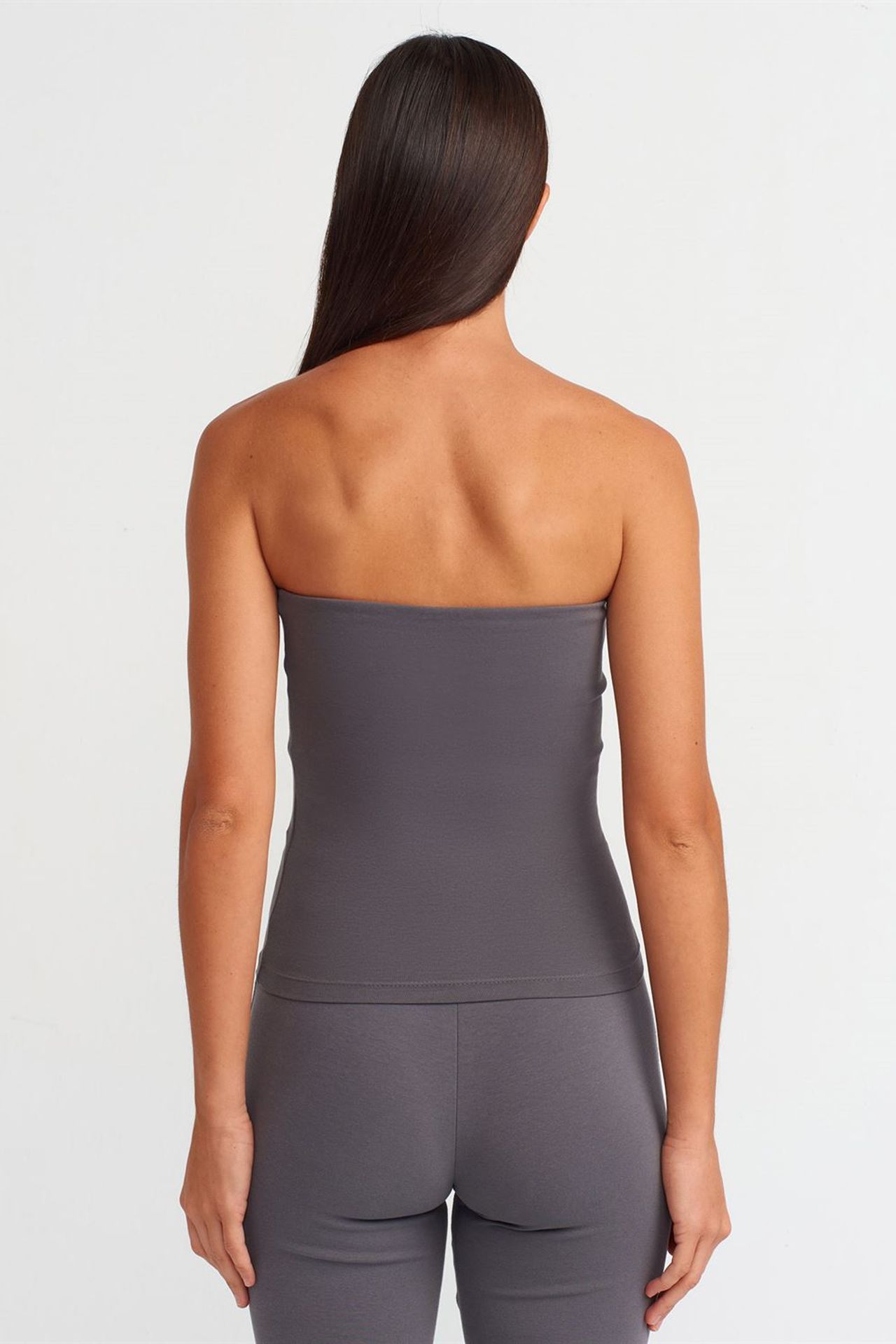 DILVIN Strapless Bodycon Bandeau Blouse 2