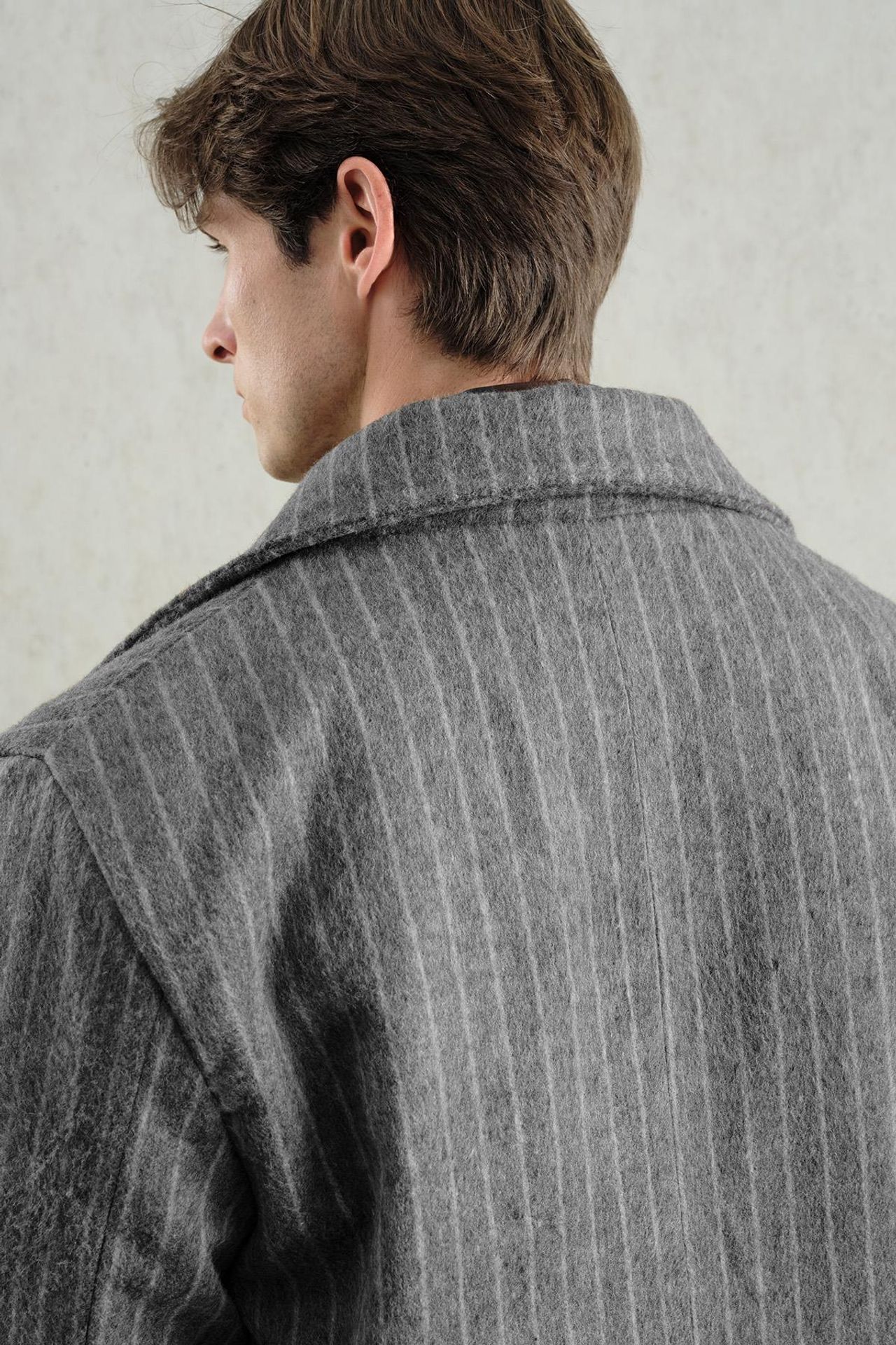 GIESTO Textured Buttoned Striped Jacket 3