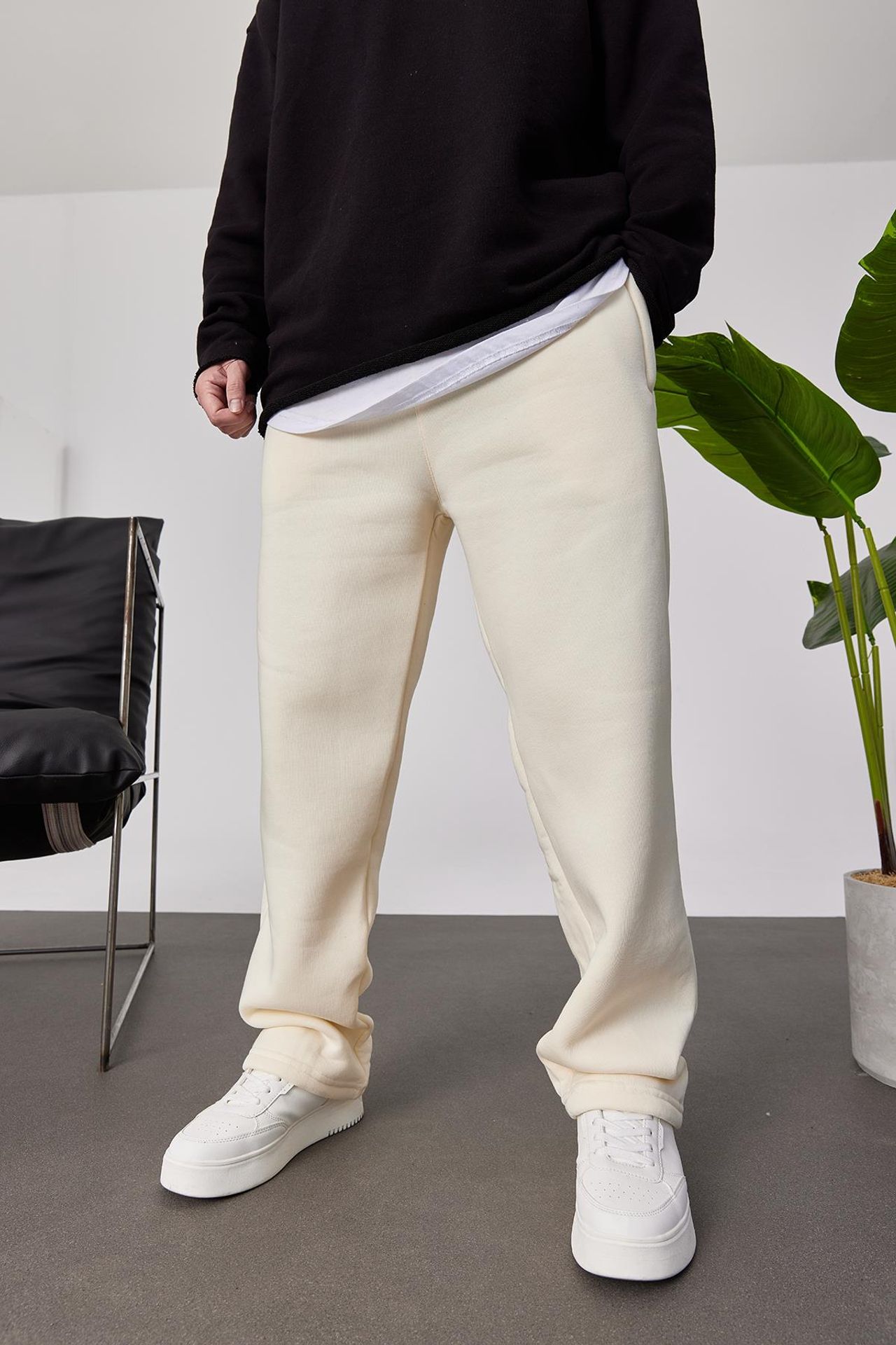 NOMARC Uzun Geniş Paça Elastik Belli Jogger 1
