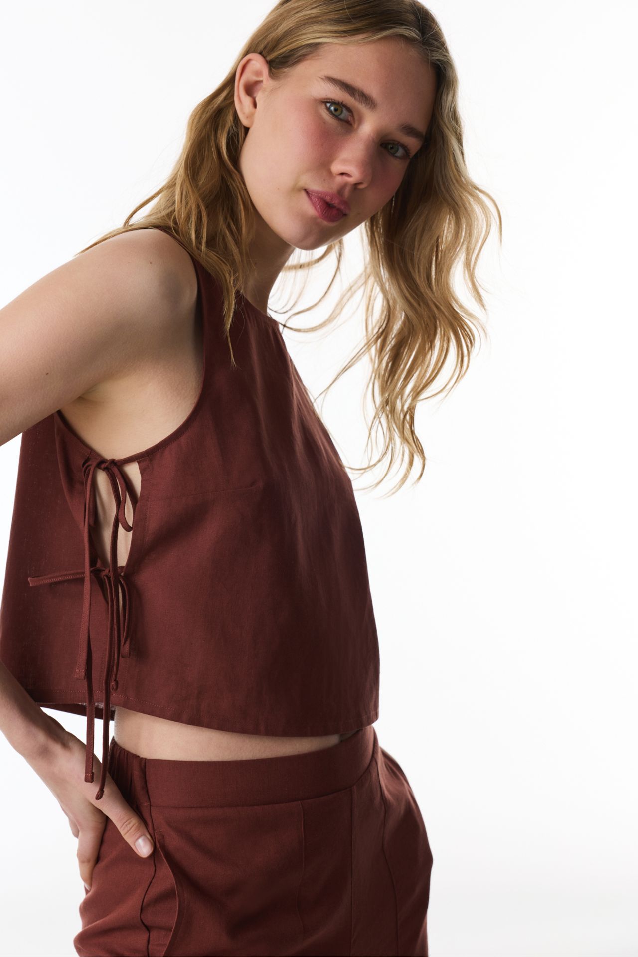 PENTI Lane Short Sleeve Bikini Top 3