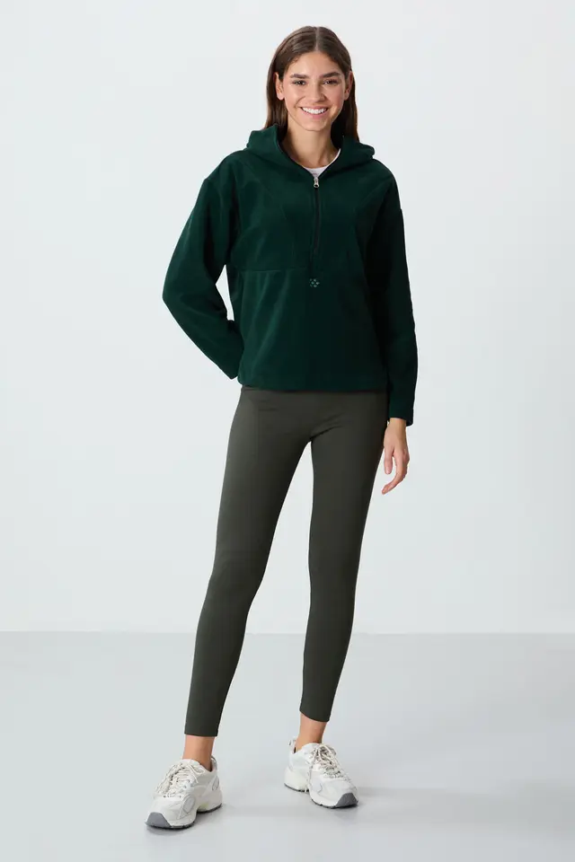 TOMMY Oversized Plush Half-zip Hooded Sweatshirt