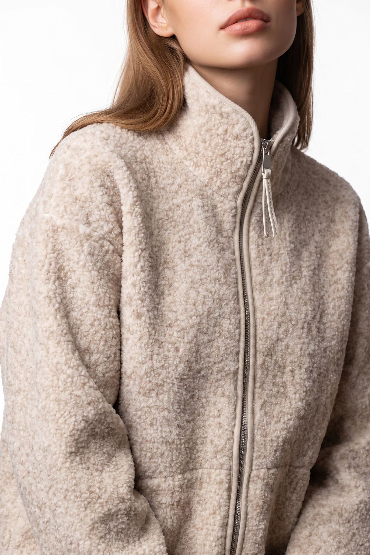 MIXRAY Women's Half Zip Textured Sweatshirt 2