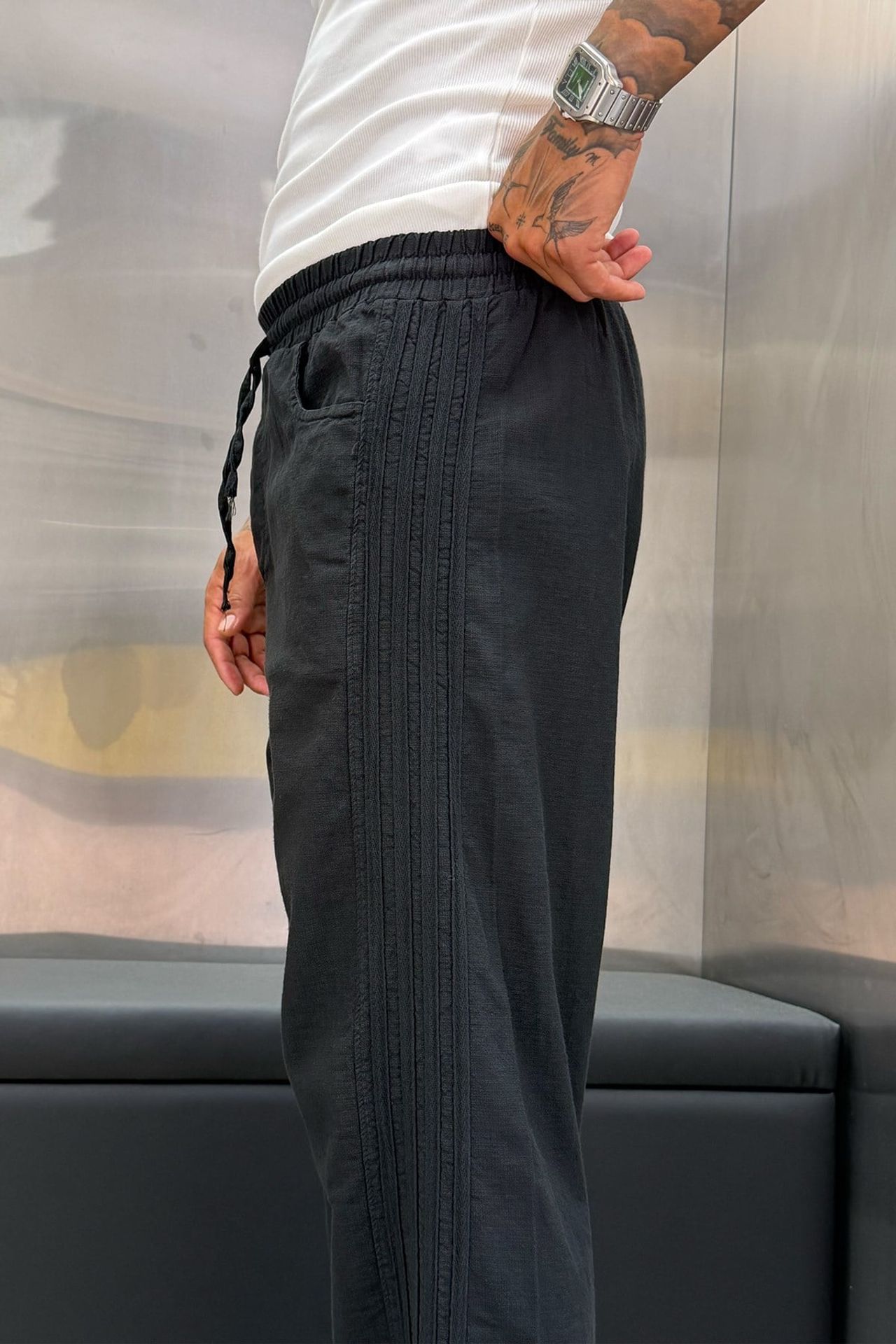NOMARC Lastikli Bel Geniş Paça Pantolon 2