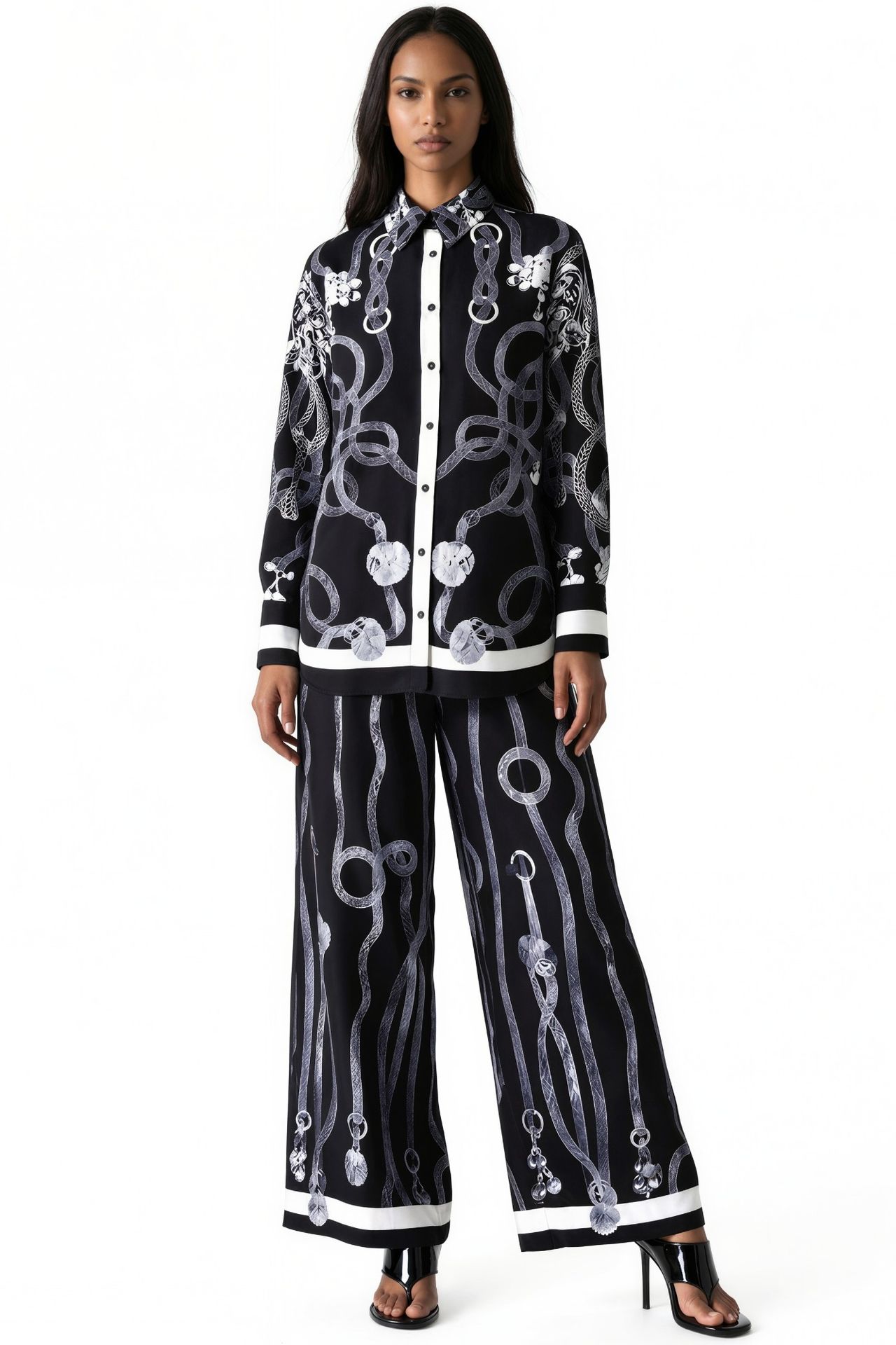 MSN Geometric Shirt Collar Co-ord 1