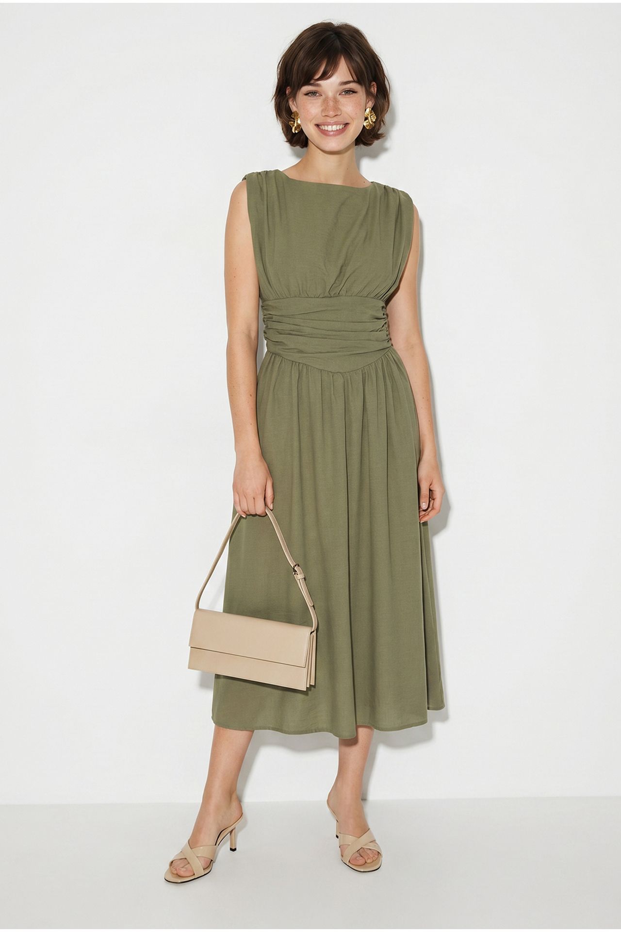 LUCCI Women's Sleeveless A-Line Midi Dress 2