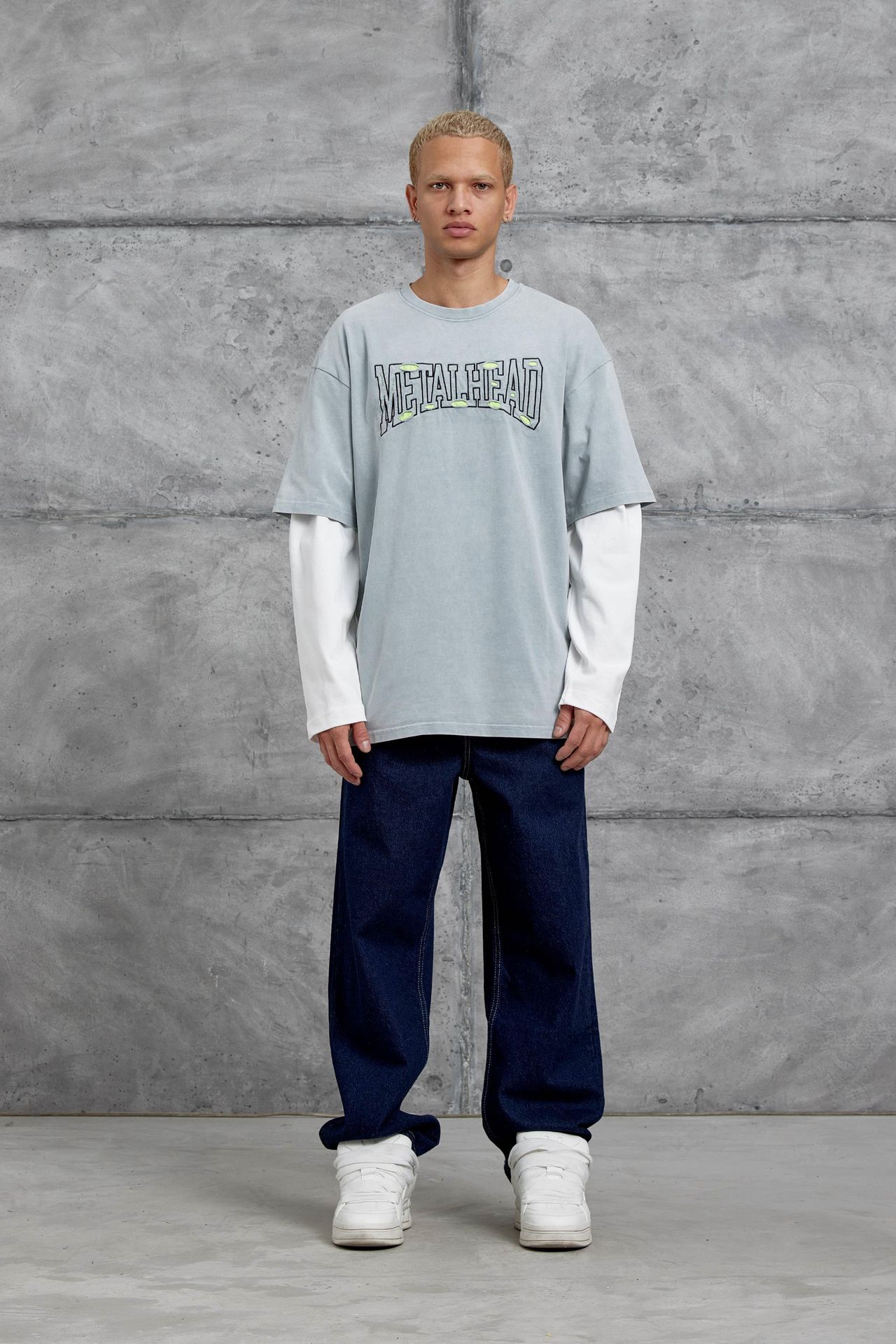NOMARC Baskılı Bol Bisiklet Yaka Sweatshirt 2