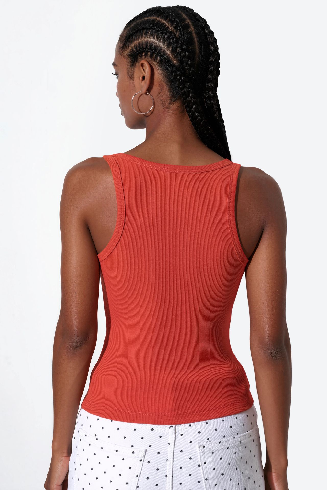 BUSEM V-Neck Ribbed Tank Top 3