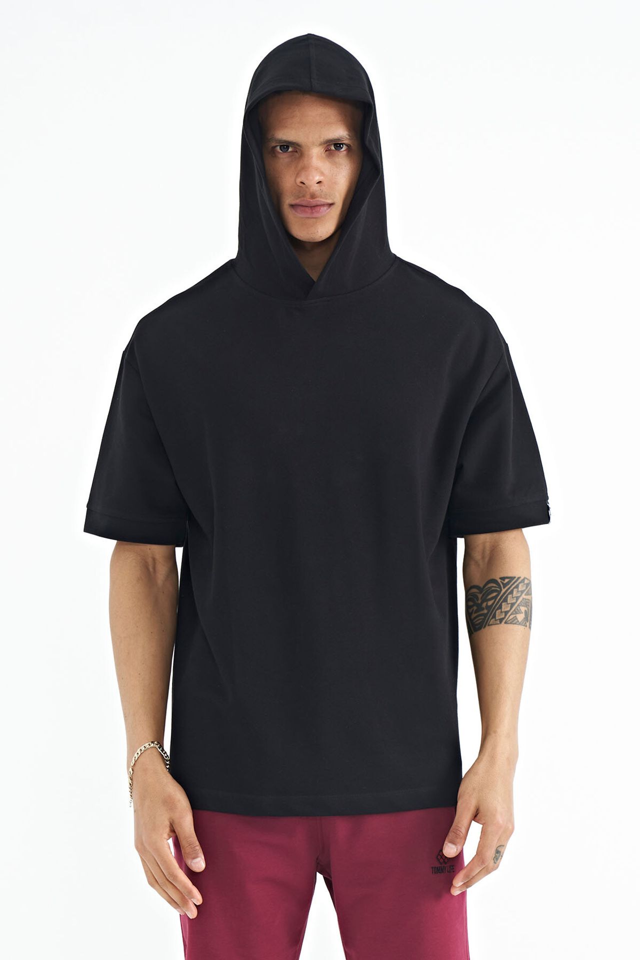 TOMMY Oversized Hooded Short-sleeve T-shirt 4
