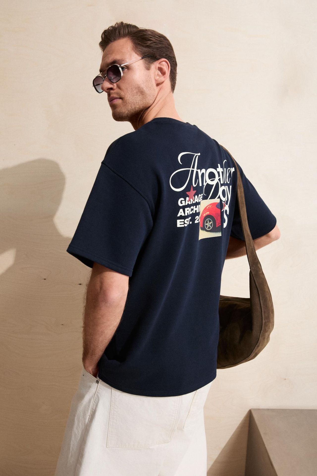 GRIMELANGE Printed Oversized Crew Neck T-Shirt 1