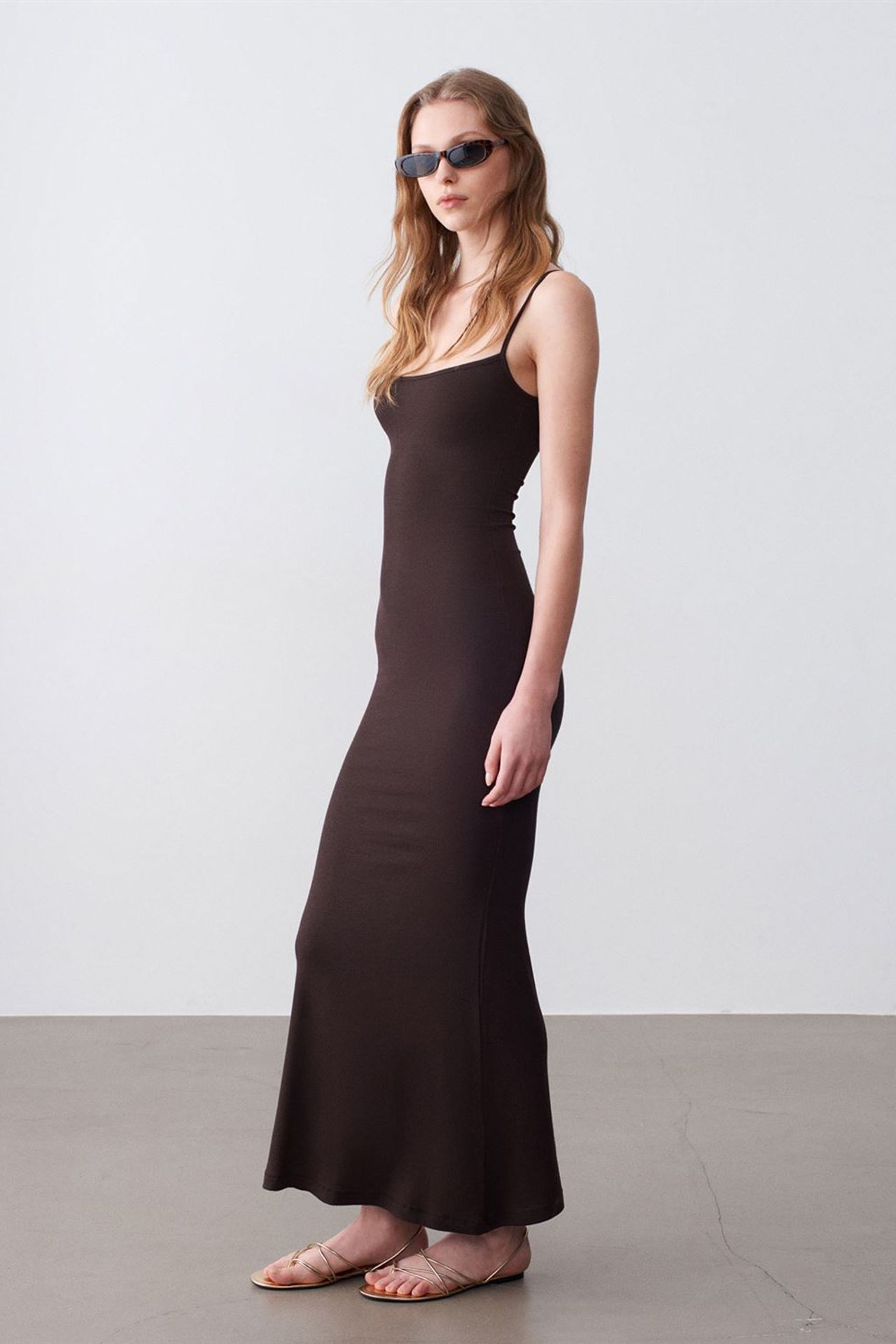DILVIN Ribbed Bodycon Maxi Dress 4