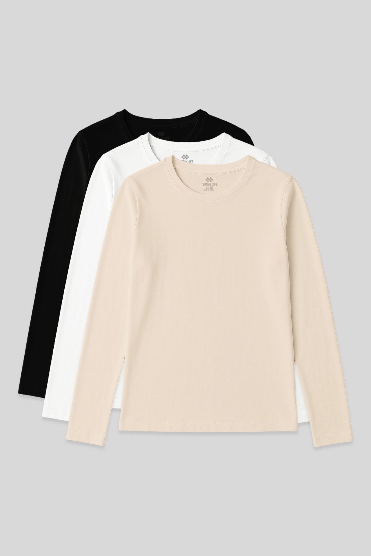 TOMMY Women's Long-Sleeve Crew Neck T-Shirt 1