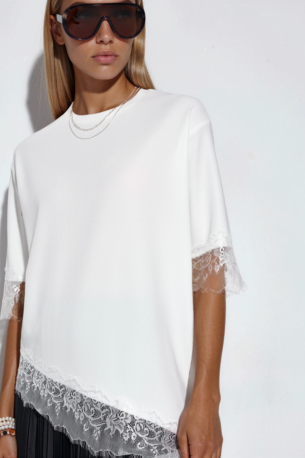 BDART Oversize Dantel Örme Bluz 4
