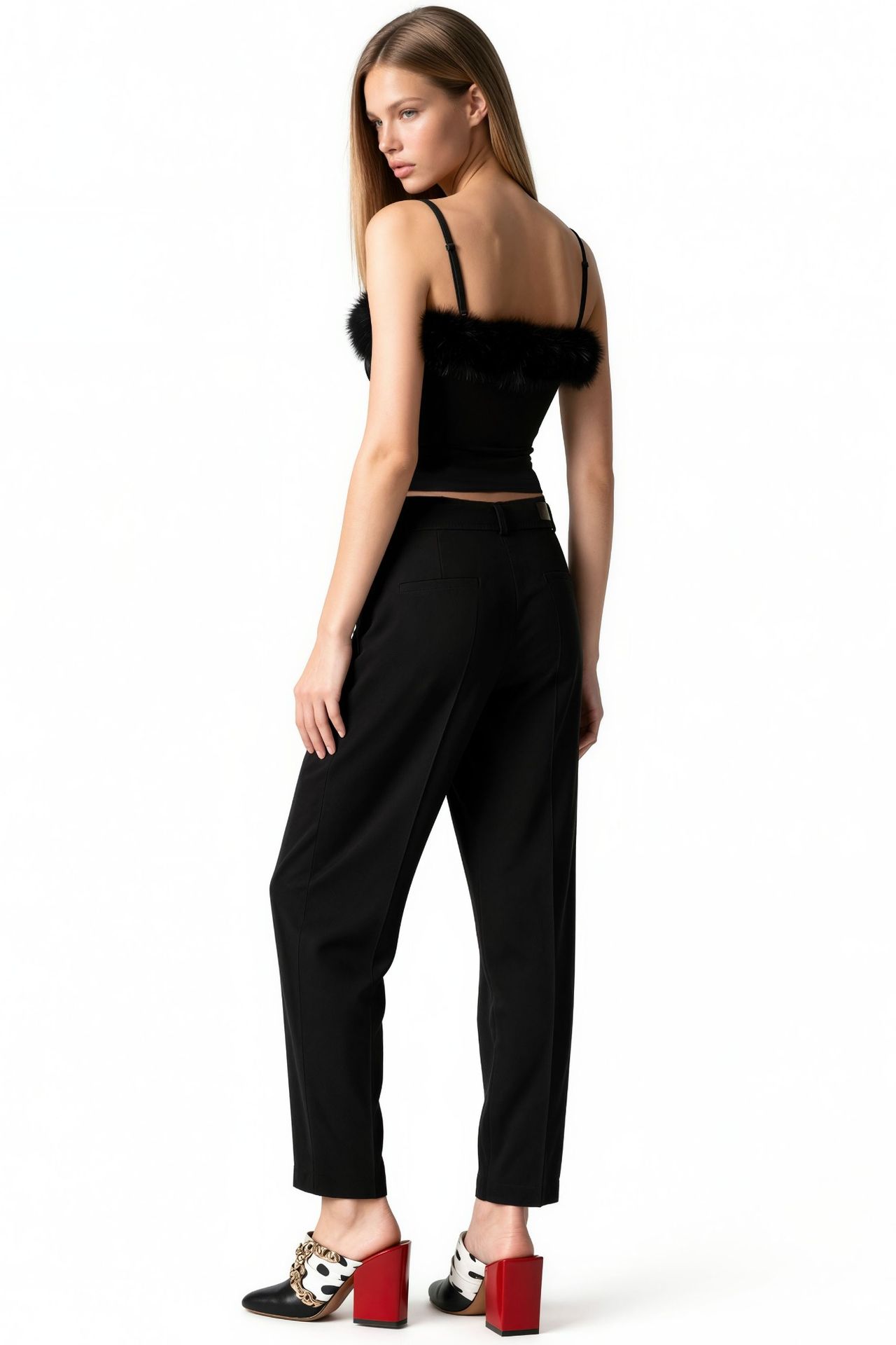 BUSEM Women's Cotton Blend Stretch Pants 3