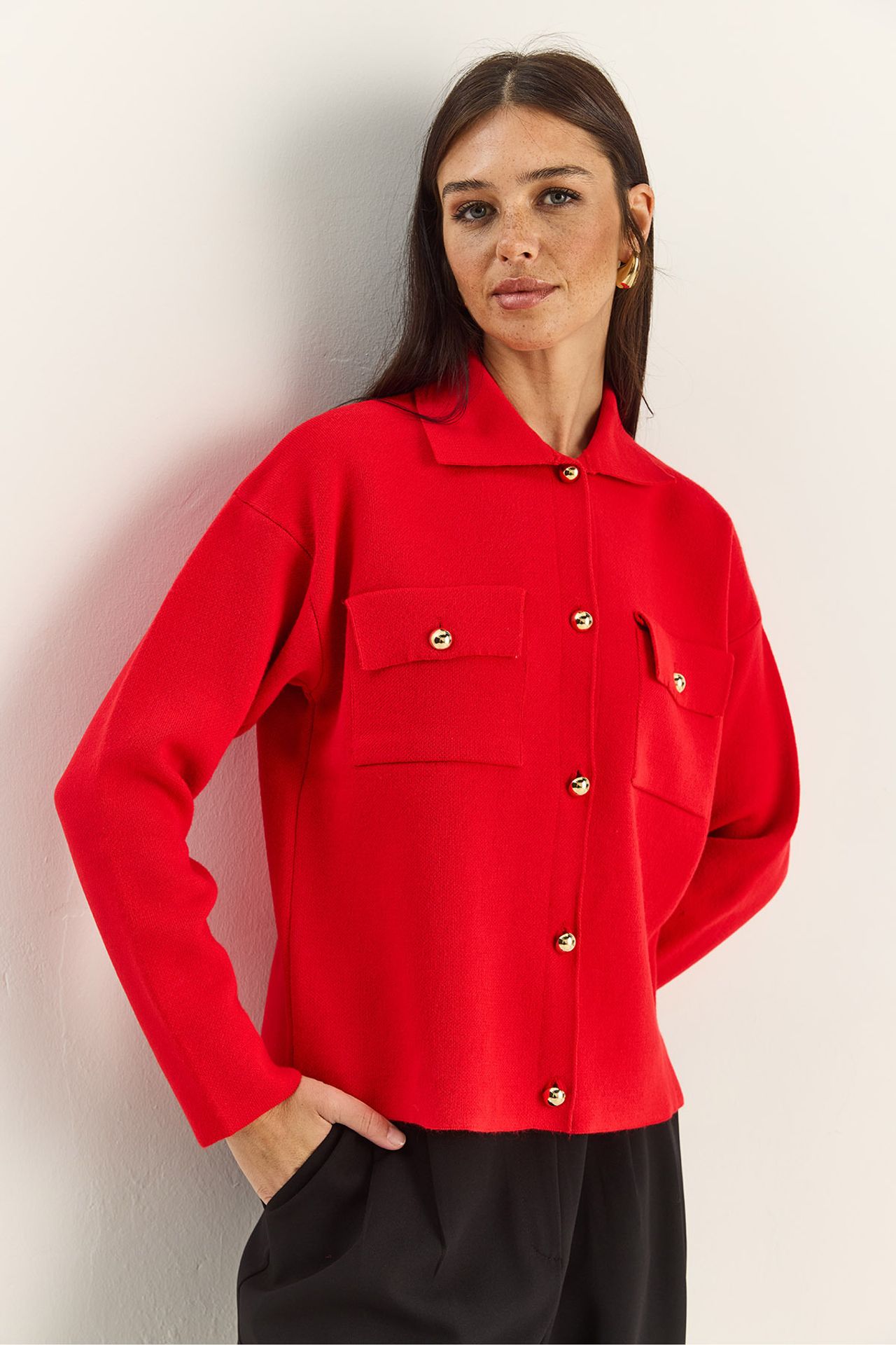 LUCCI Polo Collar Cardigan 5