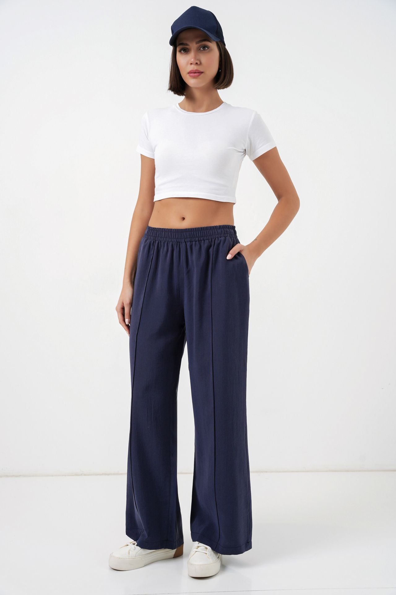 BDART Wide Leg Trousers with Elastic Waist 3
