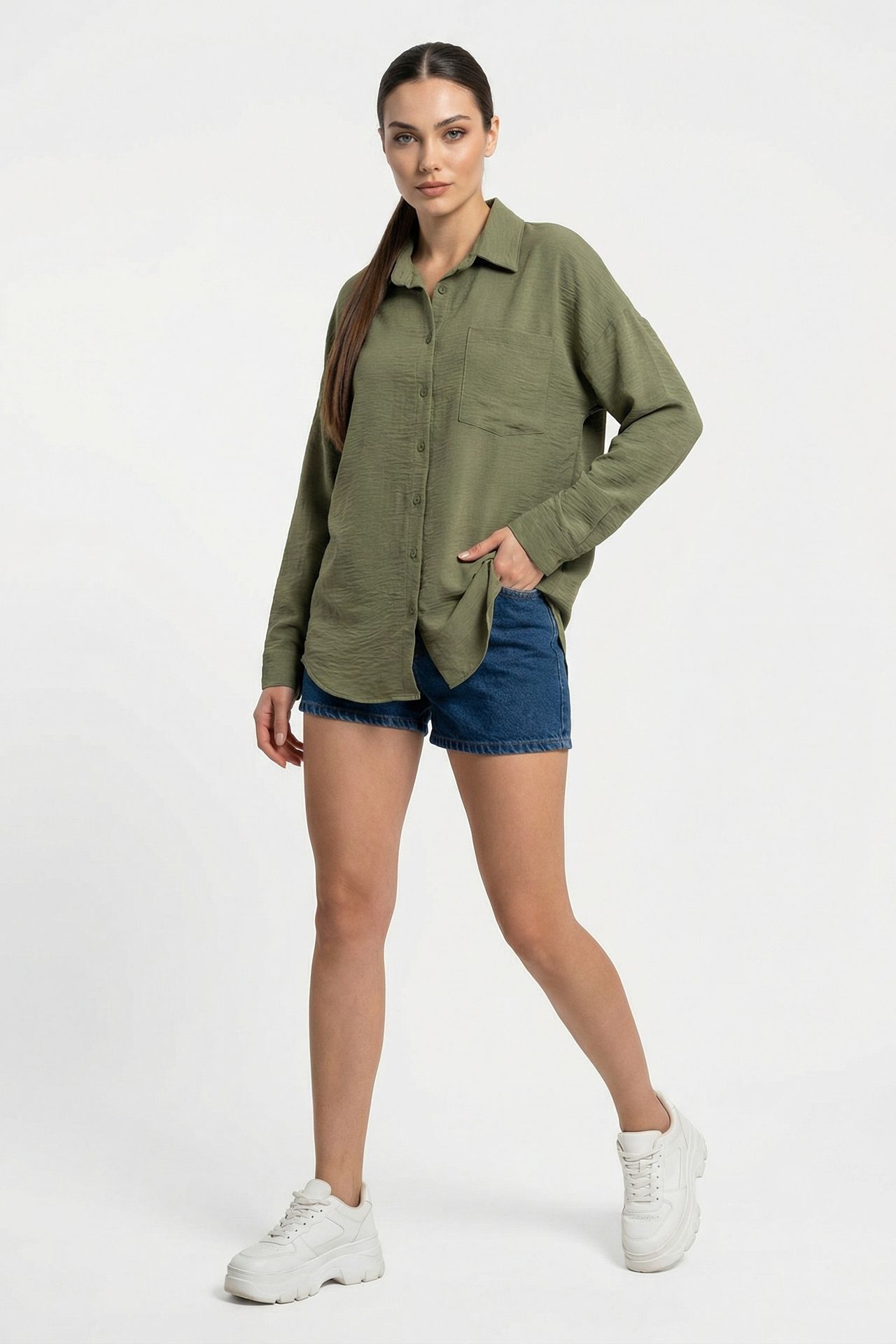 BDART Linen Blended Shirt with Button Closure 4