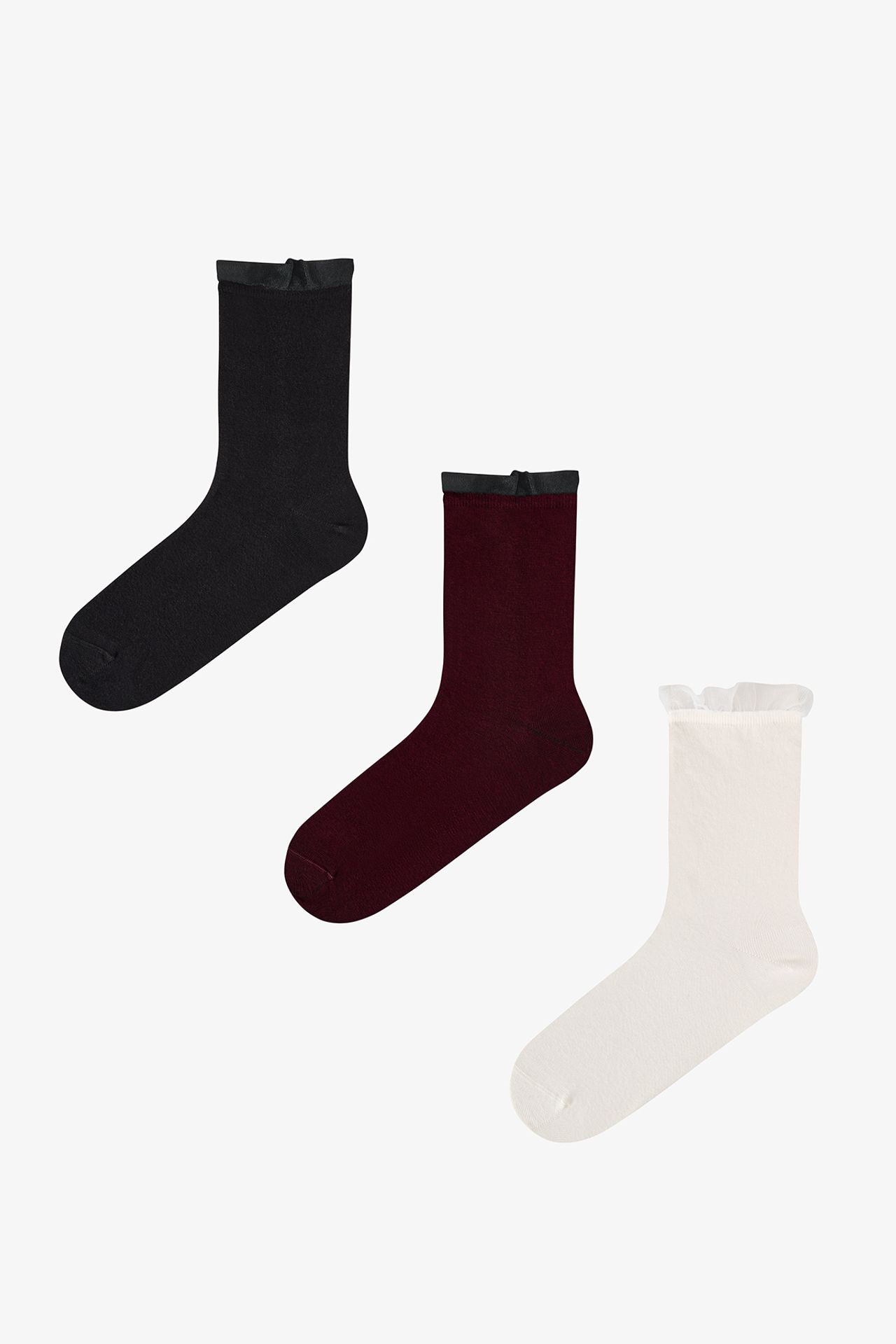 PENTI Tulle Cotton Pair Crew Socks 1