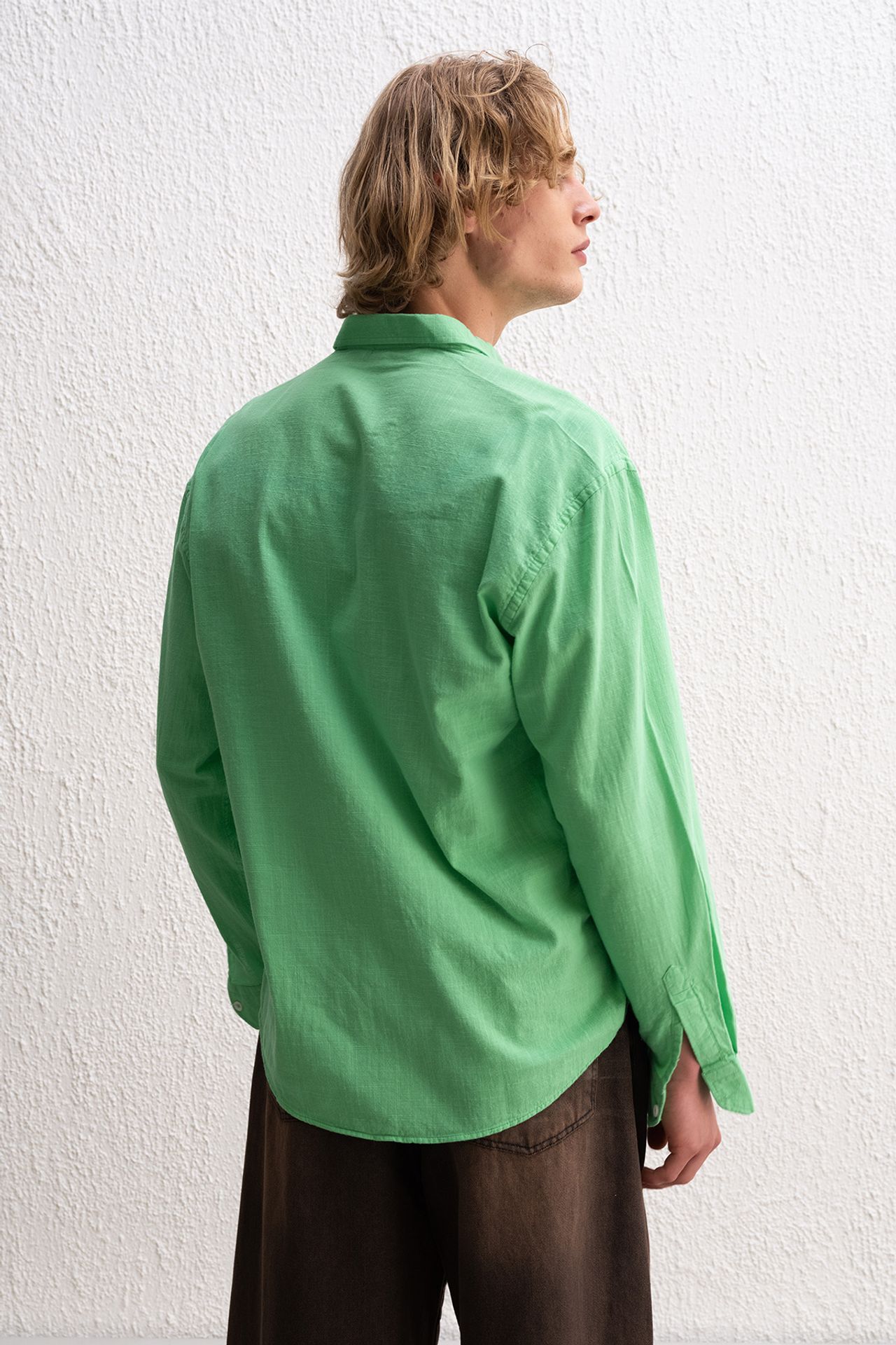 GIESTO Cotton Oversized Button-Up Shirt 2