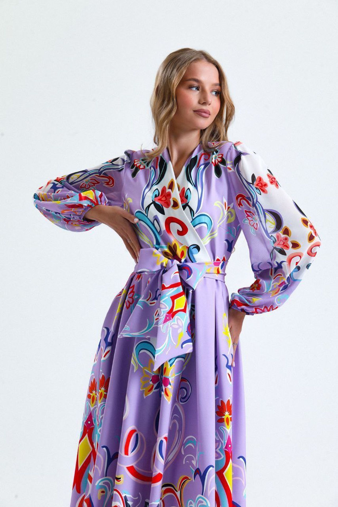 MSN Floral Print Maxi A-Line Dress 1