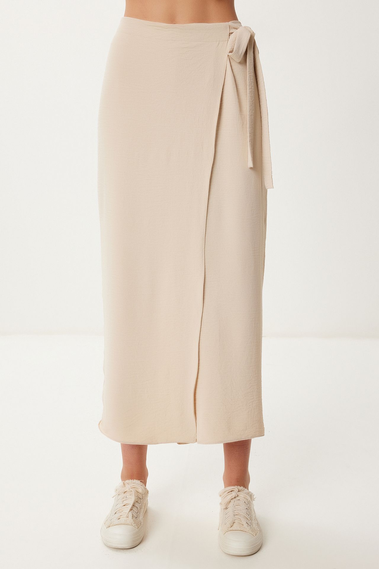 ISTANBUL High Waist Wide Leg Crop Pants with Tie Detail 4