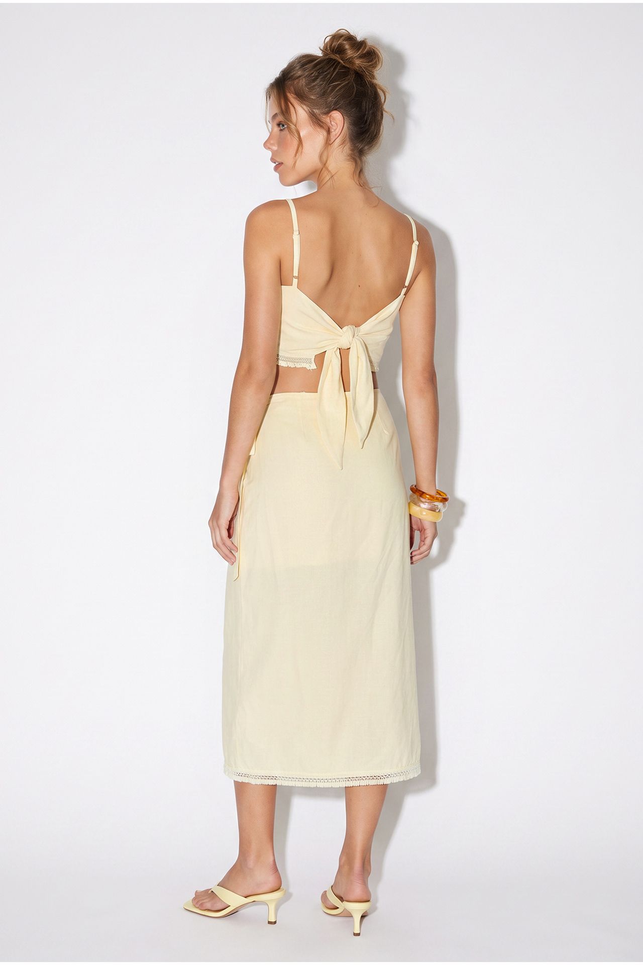 LUCCI Two-Piece Viscose Cotton Blouse And Skirt Set 6