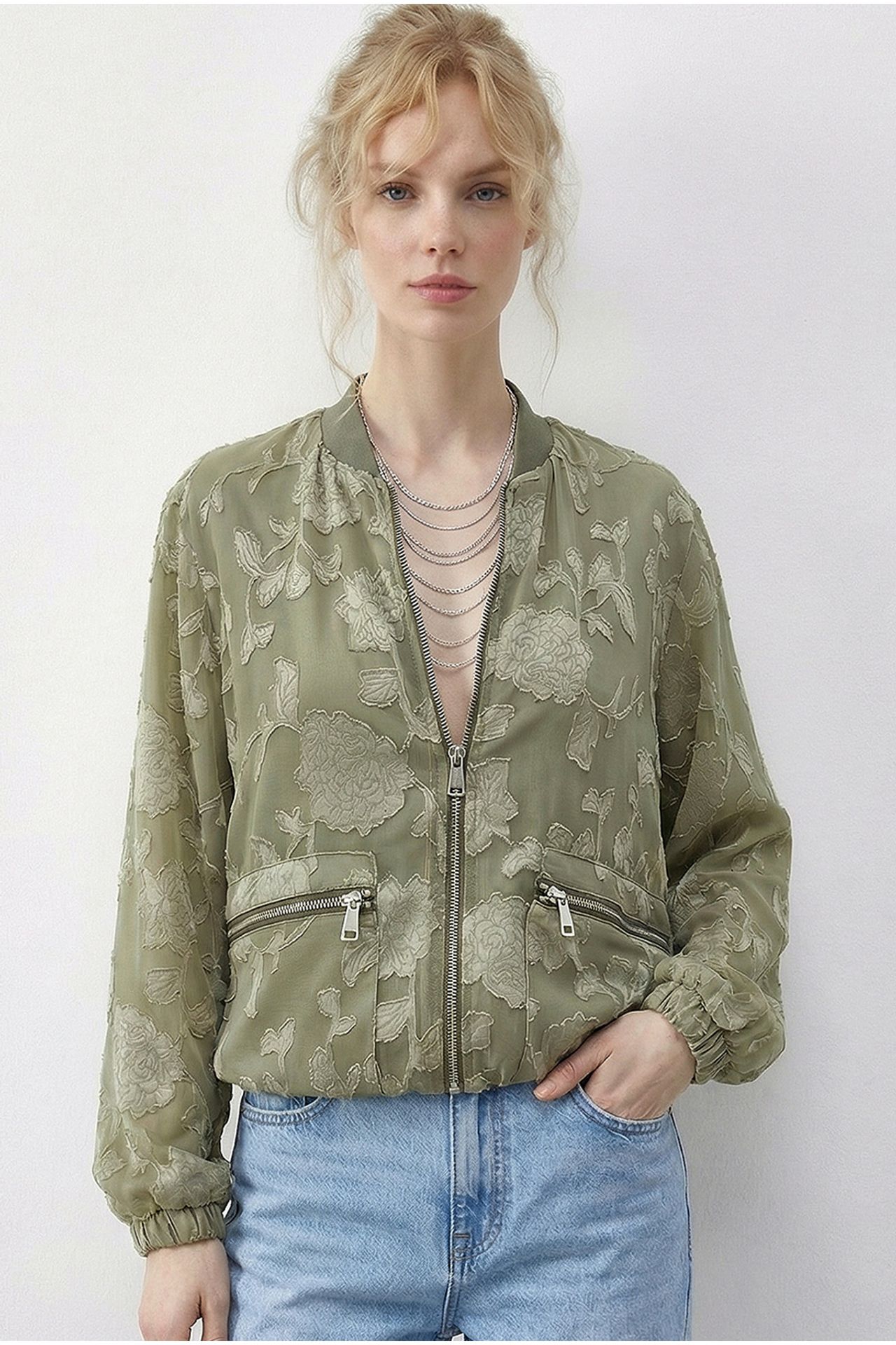 LUCCI Floral Oversized Bomber Jacket 2