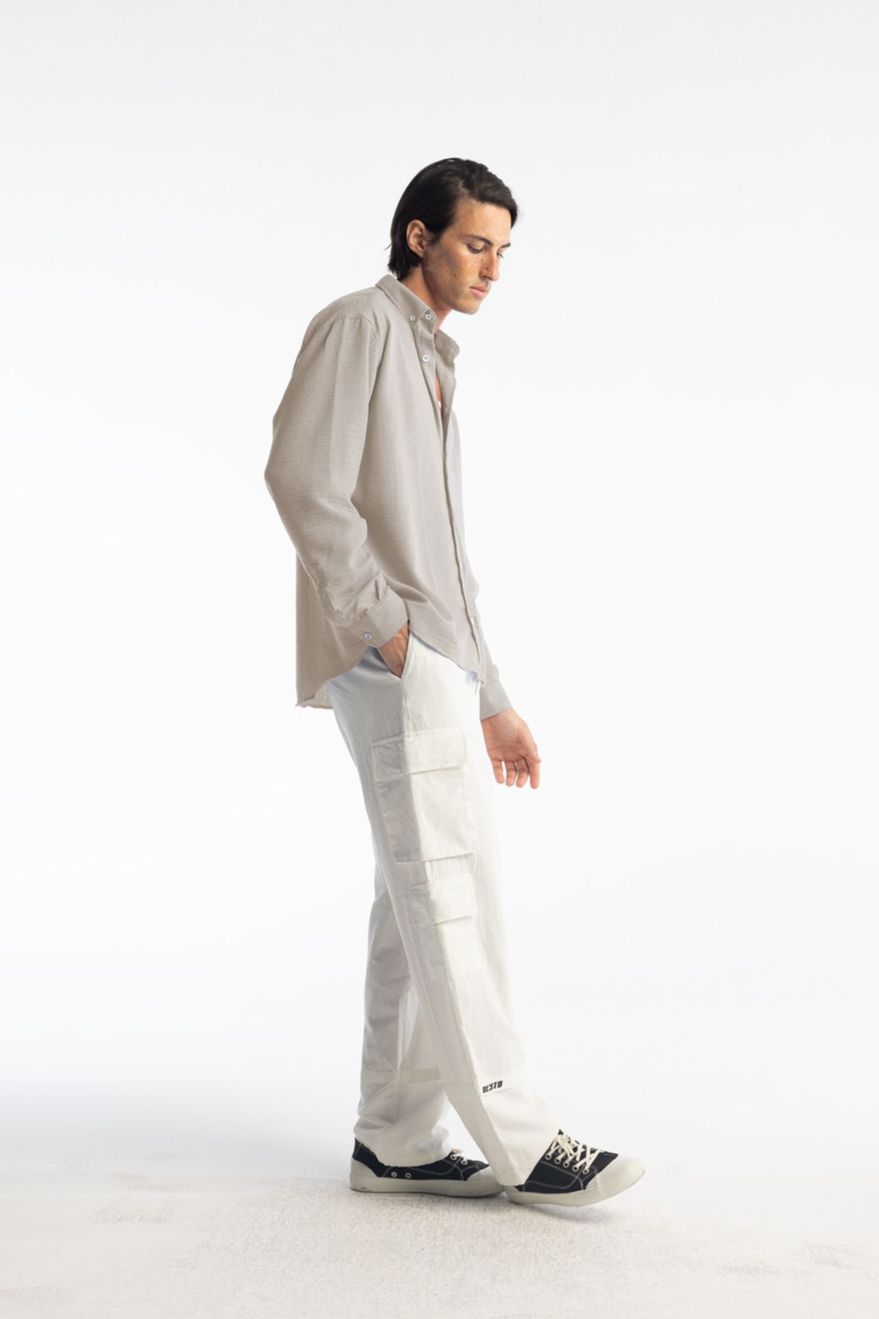 GIESTO Oversized Button-Up Long Sleeve Shirt 4