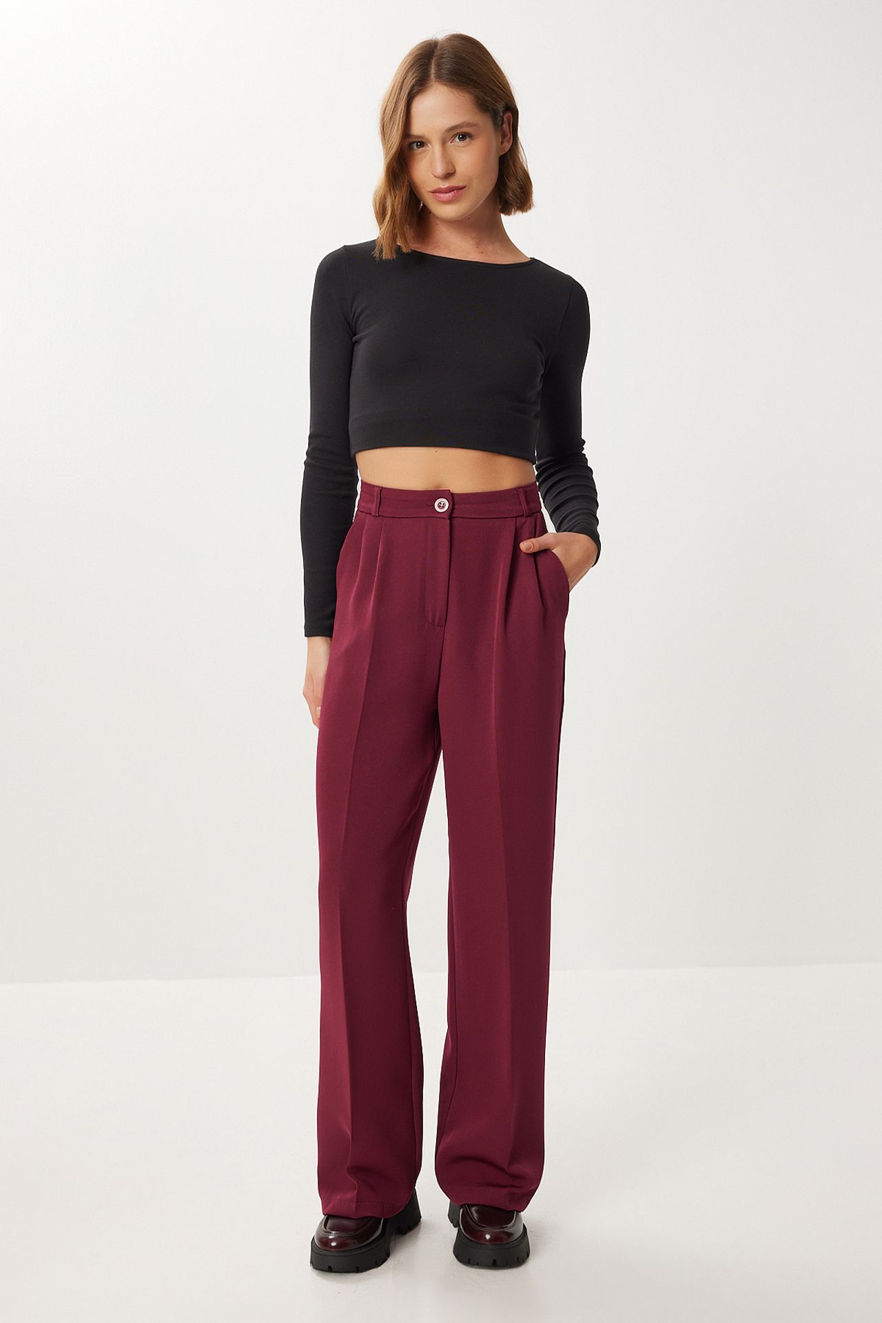 ISTANBUL High Waist Pleated Palazzo Pants 4