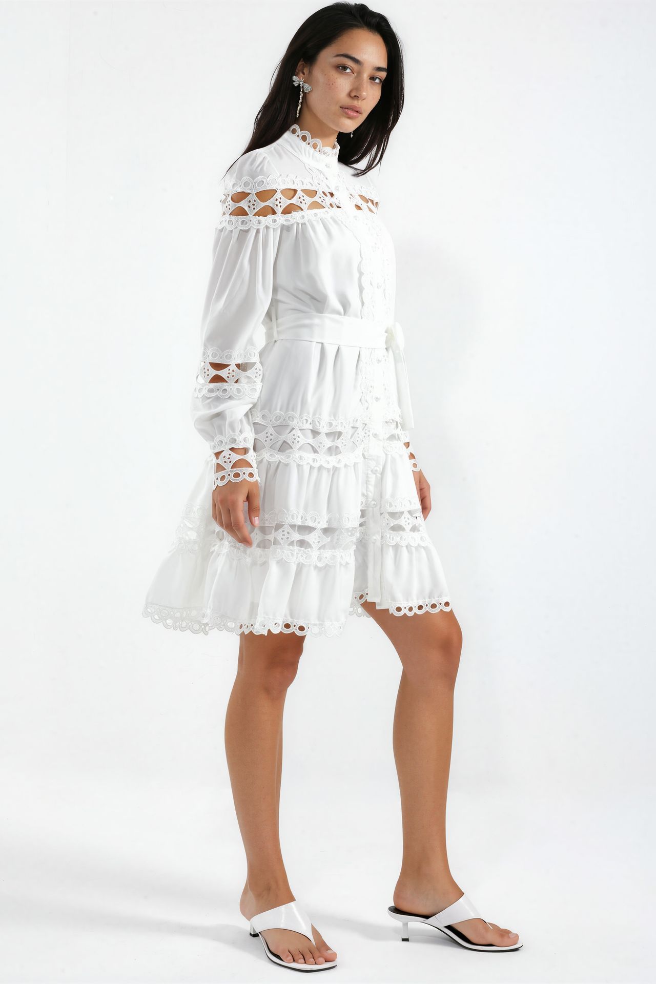 MSN Belted Lace Mini Dress 2