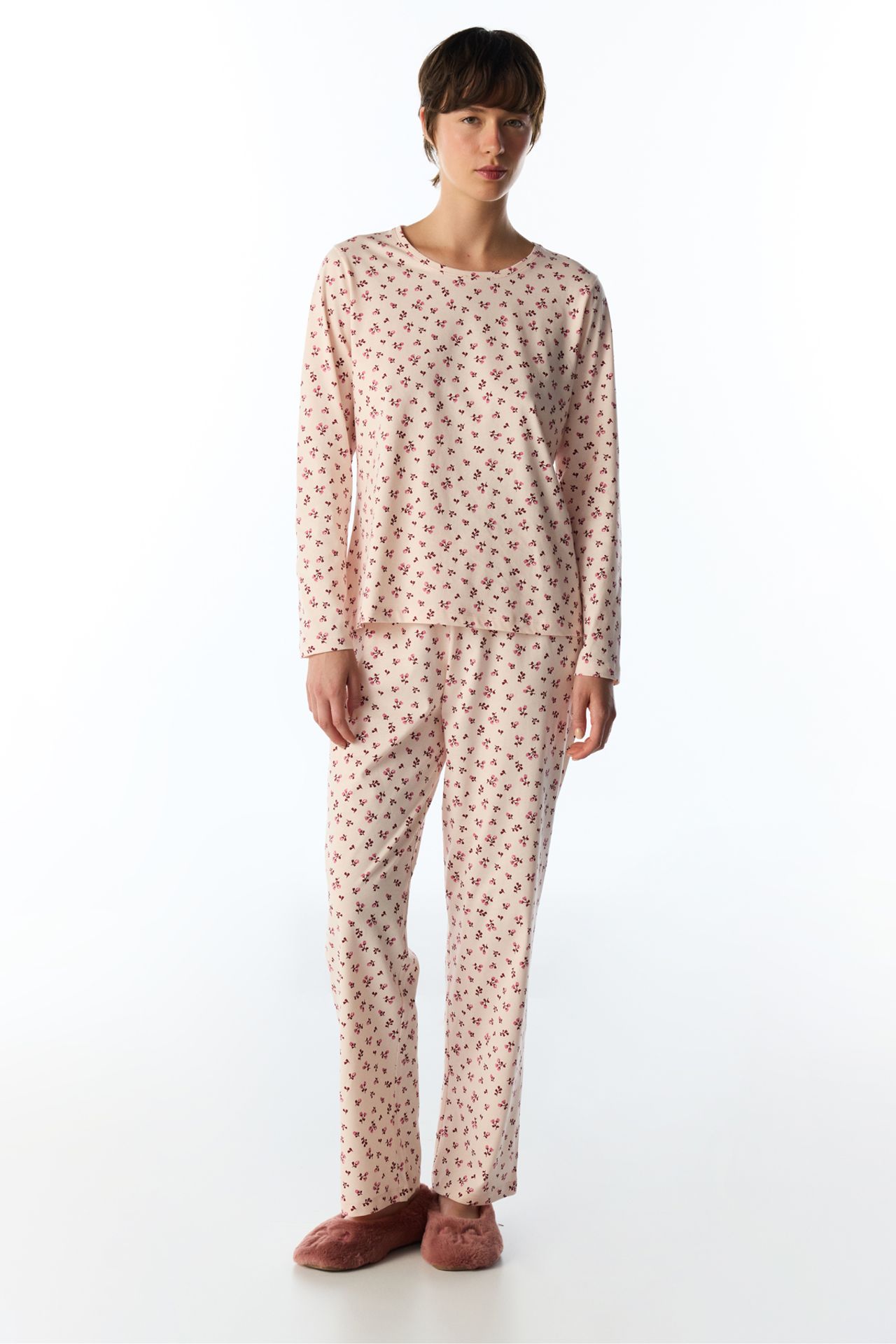 PENTI Petal Floral Long Sleeve Pants Pajama Set 1