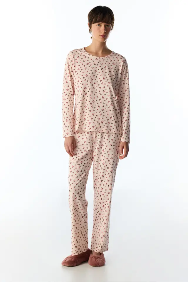 PENTI Petal Floral Long Sleeve Pants Pajama Set