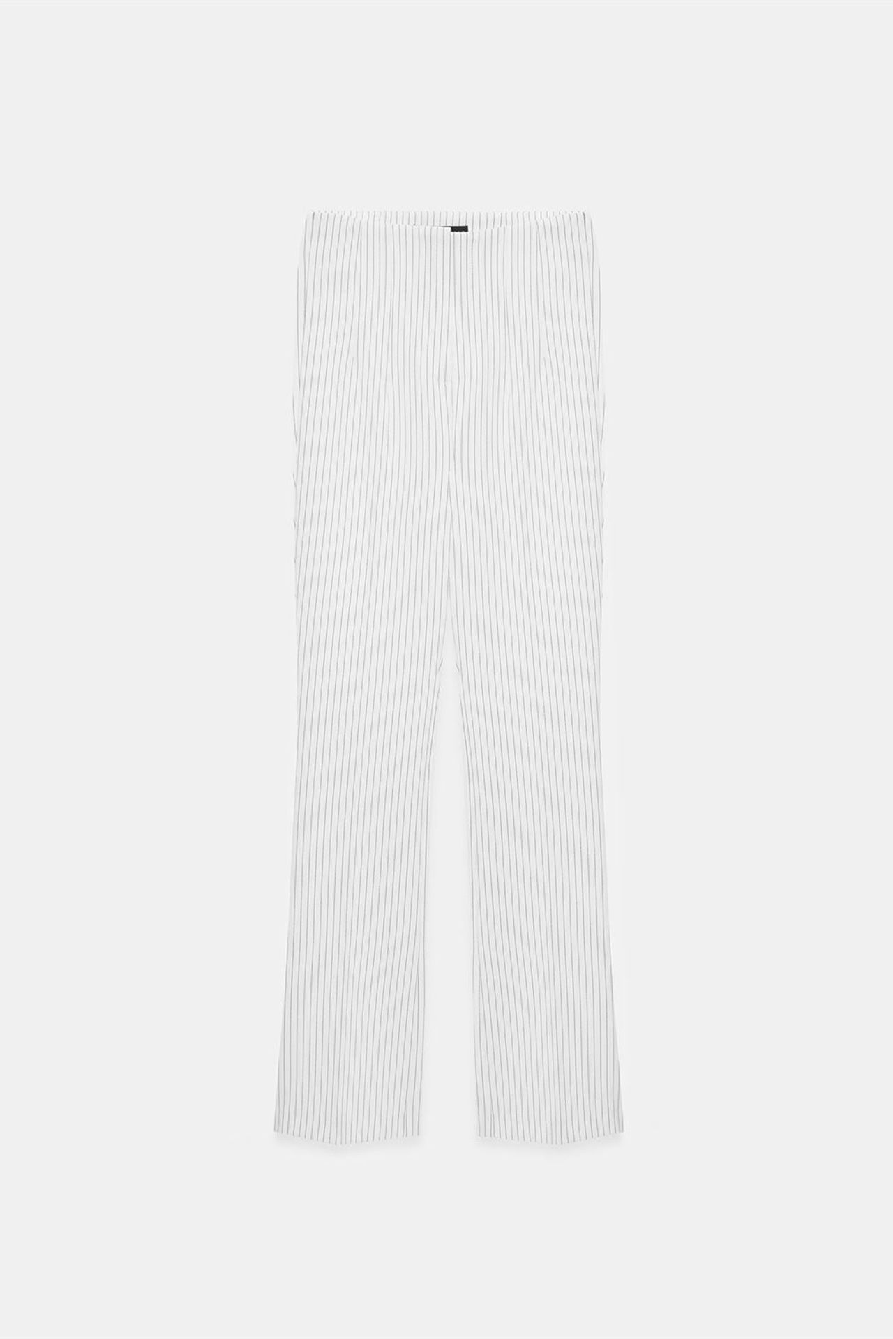 DILVIN High-Waist Striped Pleated Flare Pants 5