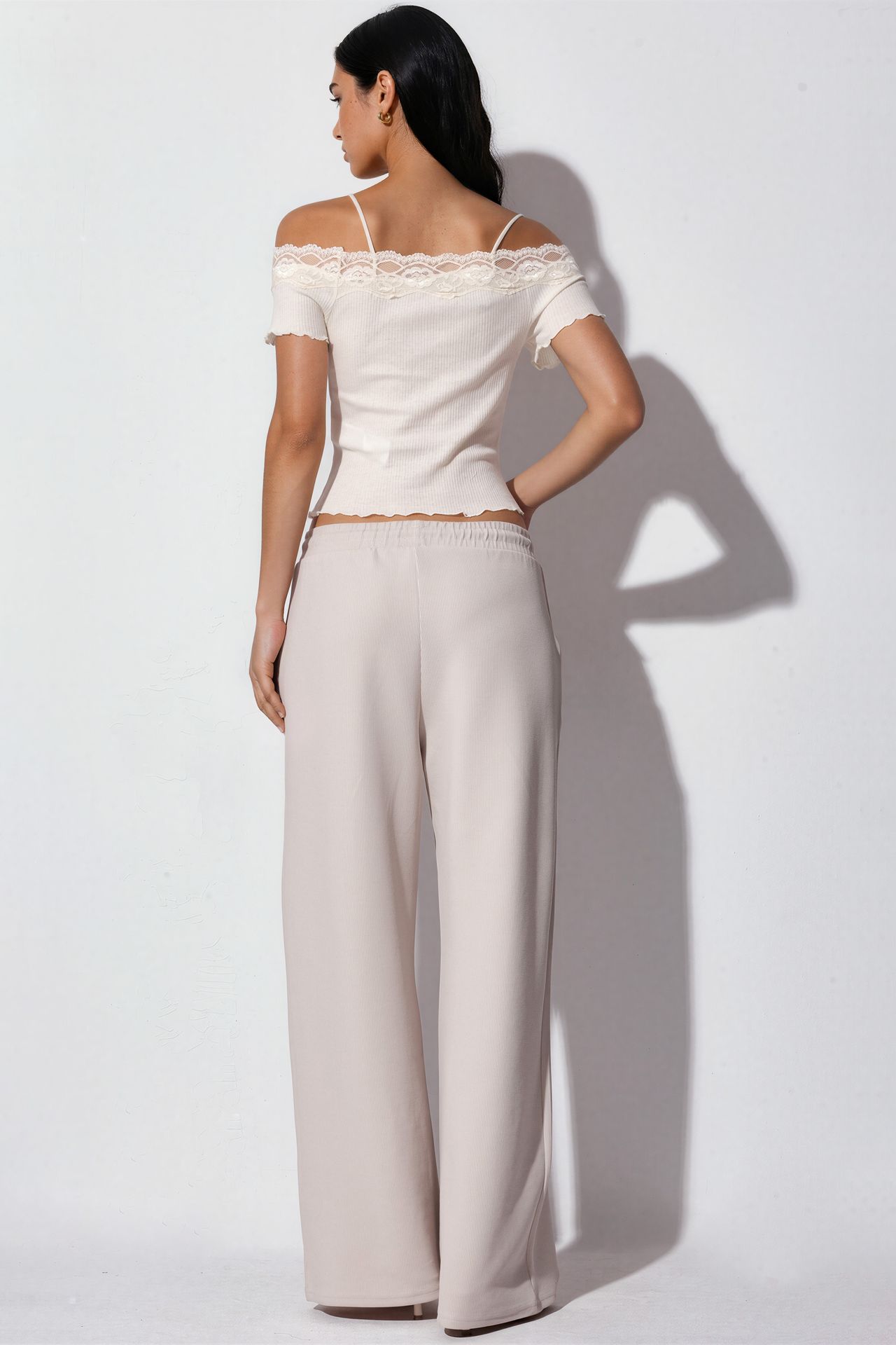 BUSEM Ribbed Drawstring Waist Pants 2