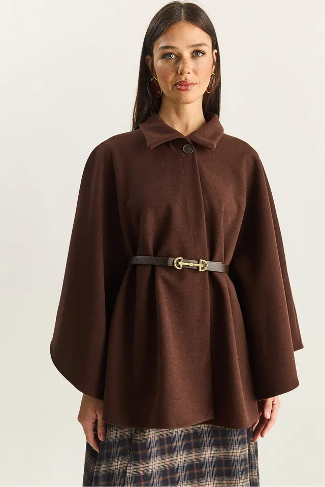 LUCCI Oversized Overcoat with Button Closure