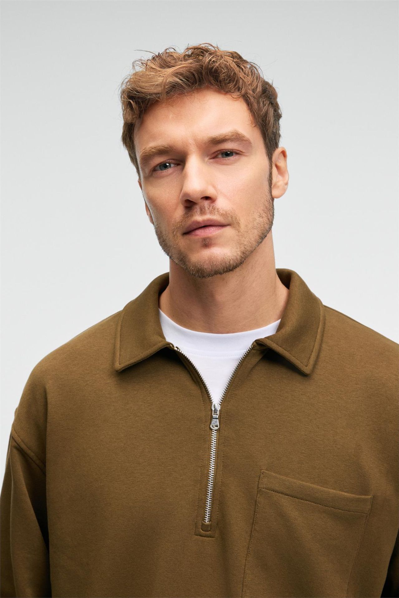 GRIMELANGE Yarım Fermuarlı Cepli Sweatshirt 5