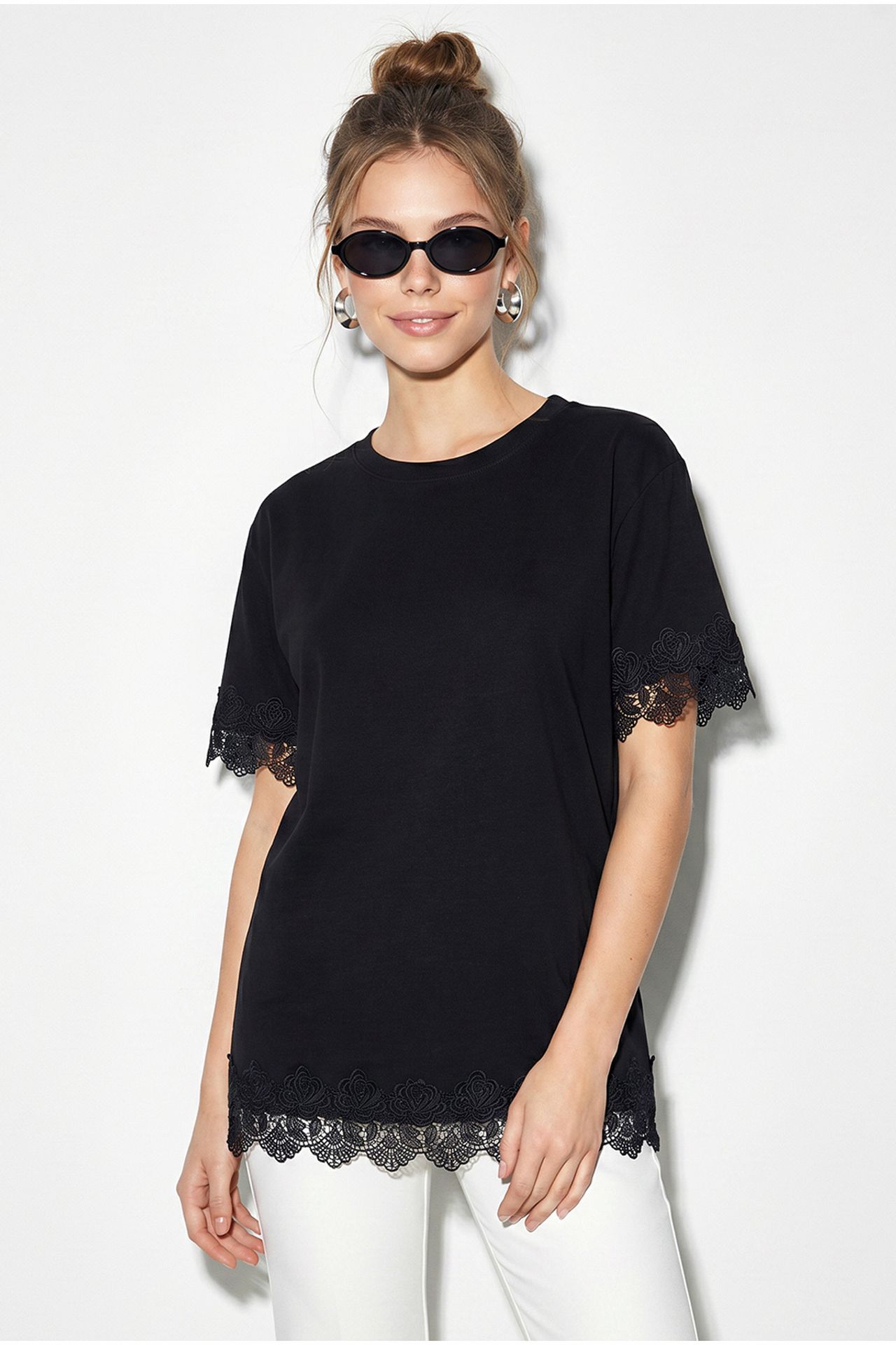 LUCCI Oversized Crew Neck Cotton T-Shirt 2