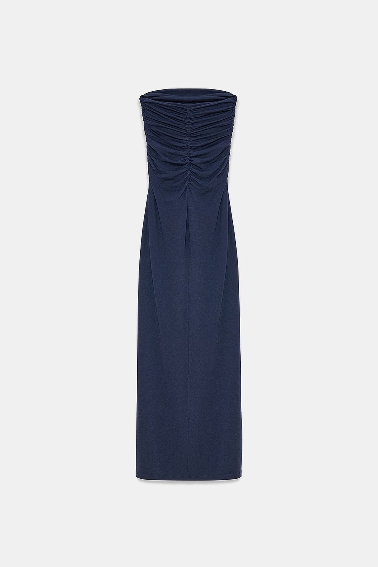 DILVIN Strapless Bodycon Maxi Dress With Slit
