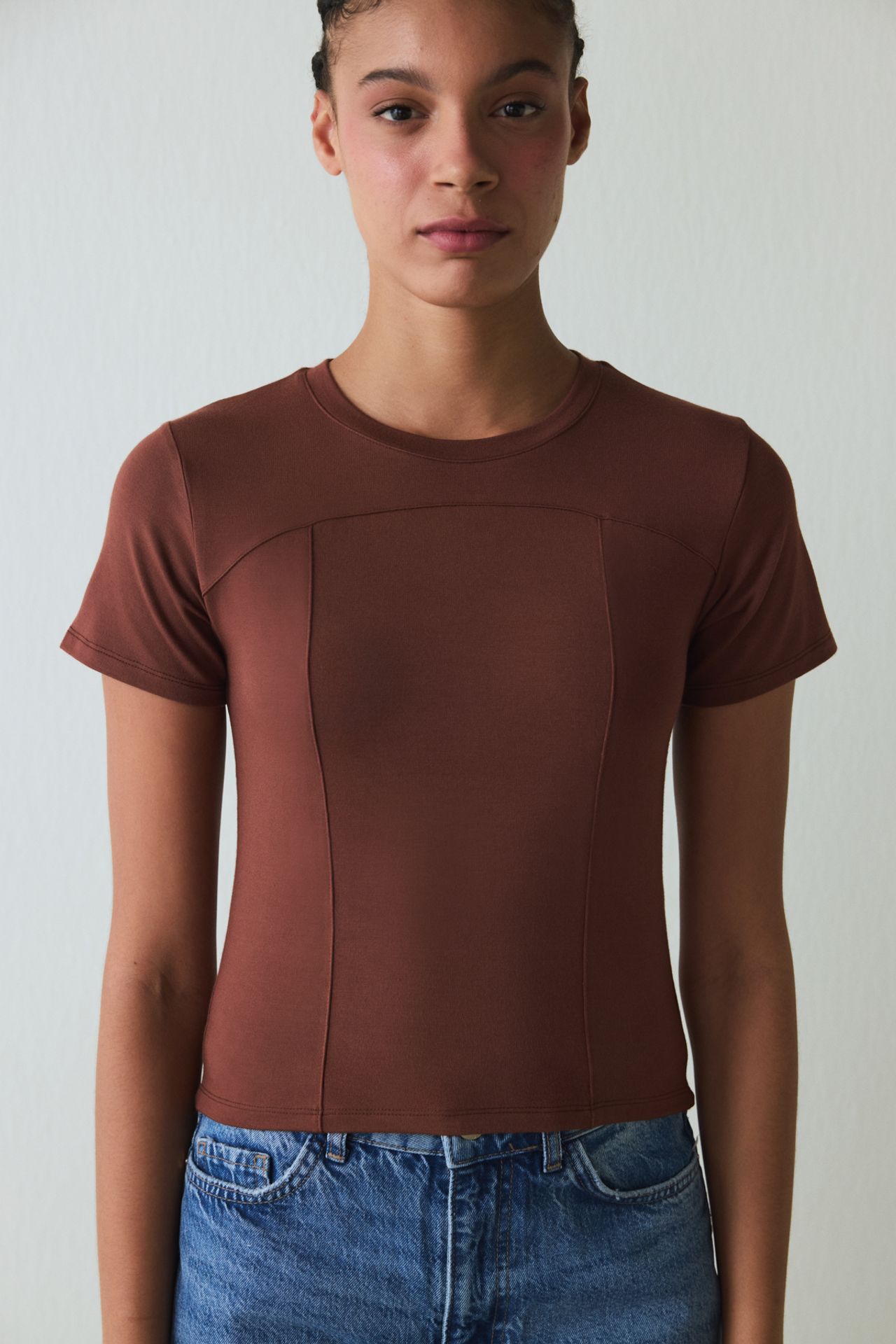 PENTI Crew Neck Short Sleeve Slim Fit Modal T-Shirt 2