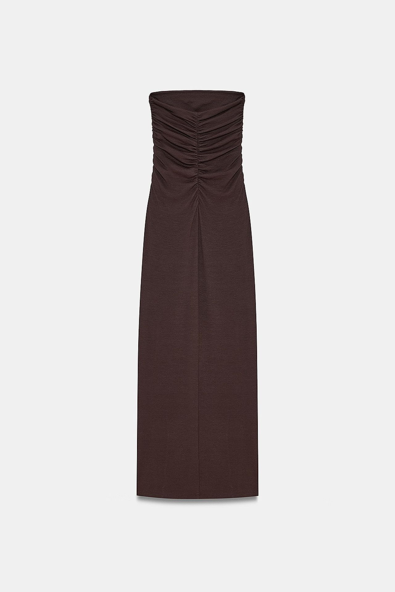 DILVIN Askısız Yırtmaçlı Uzun Bodycon Elbise 6