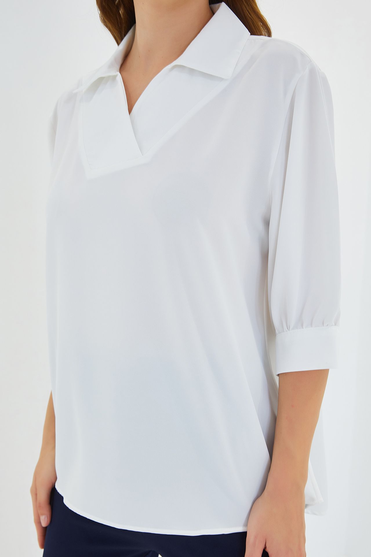 BDART Polo Collar Loose Fit Blouse 4