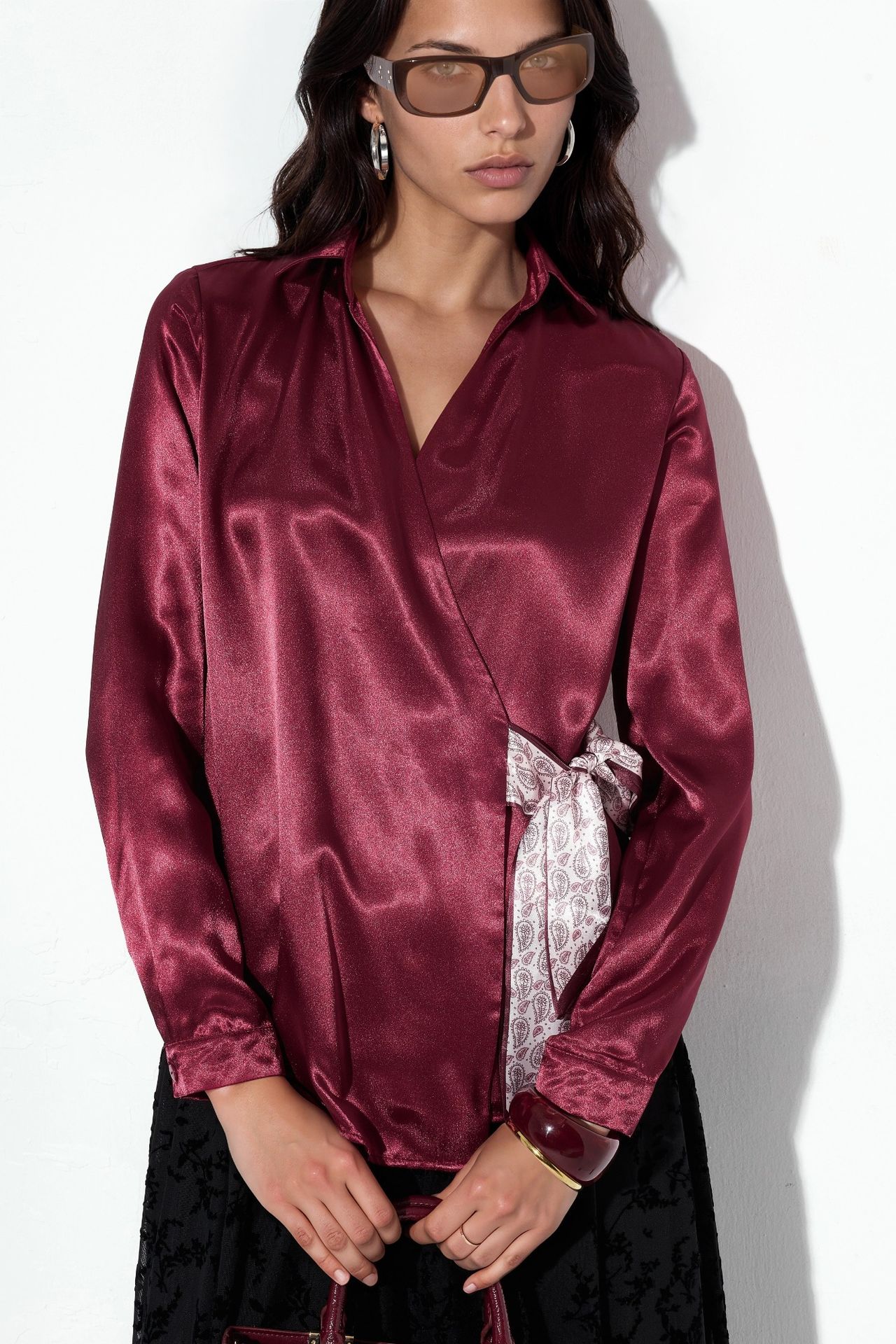 BDART Women's Satin Tie-Front Shirt 4