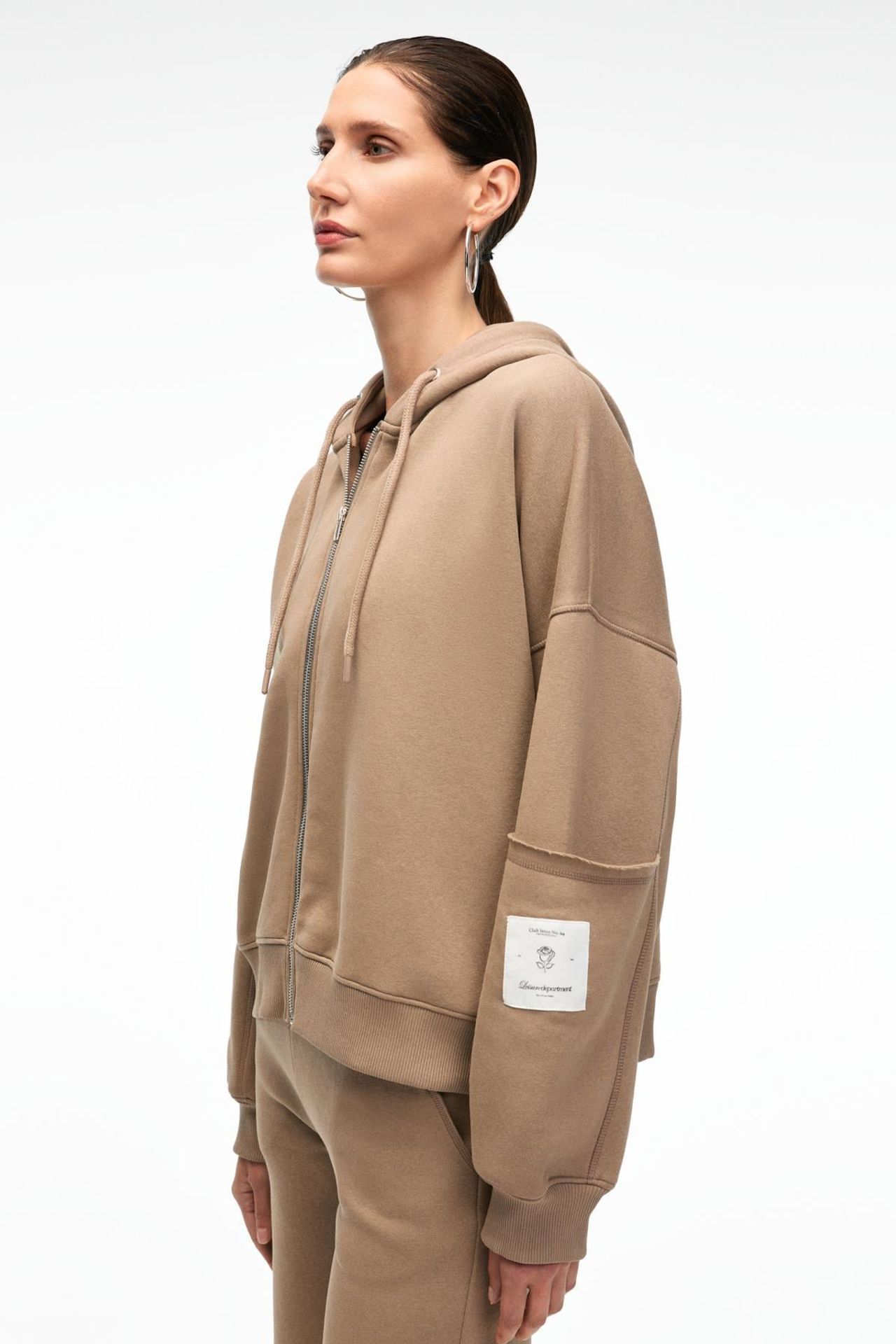 GRIMELANGE Oversized Hooded Half-Zip Sweatshirt 2