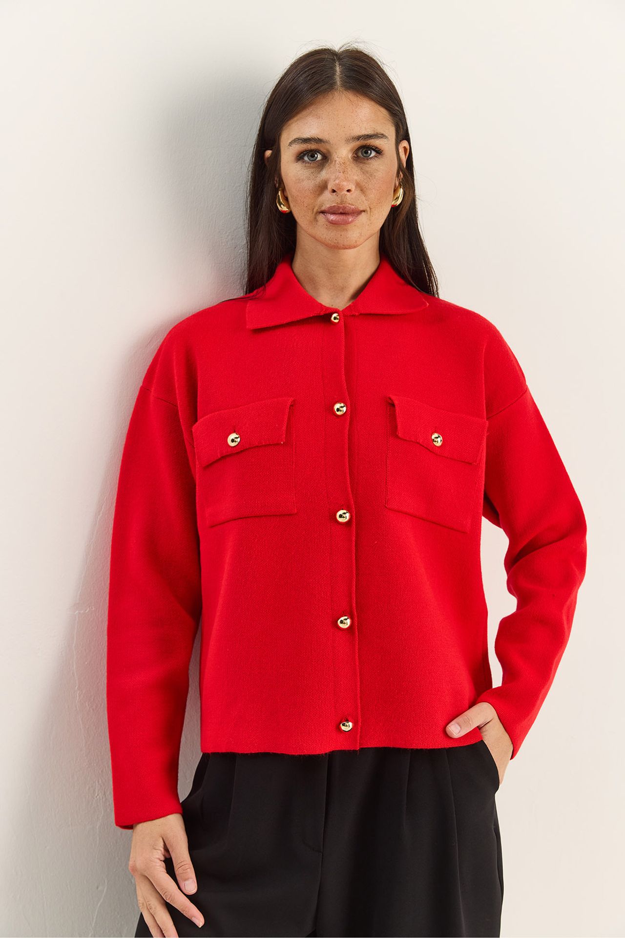 LUCCI Polo Collar Cardigan 3