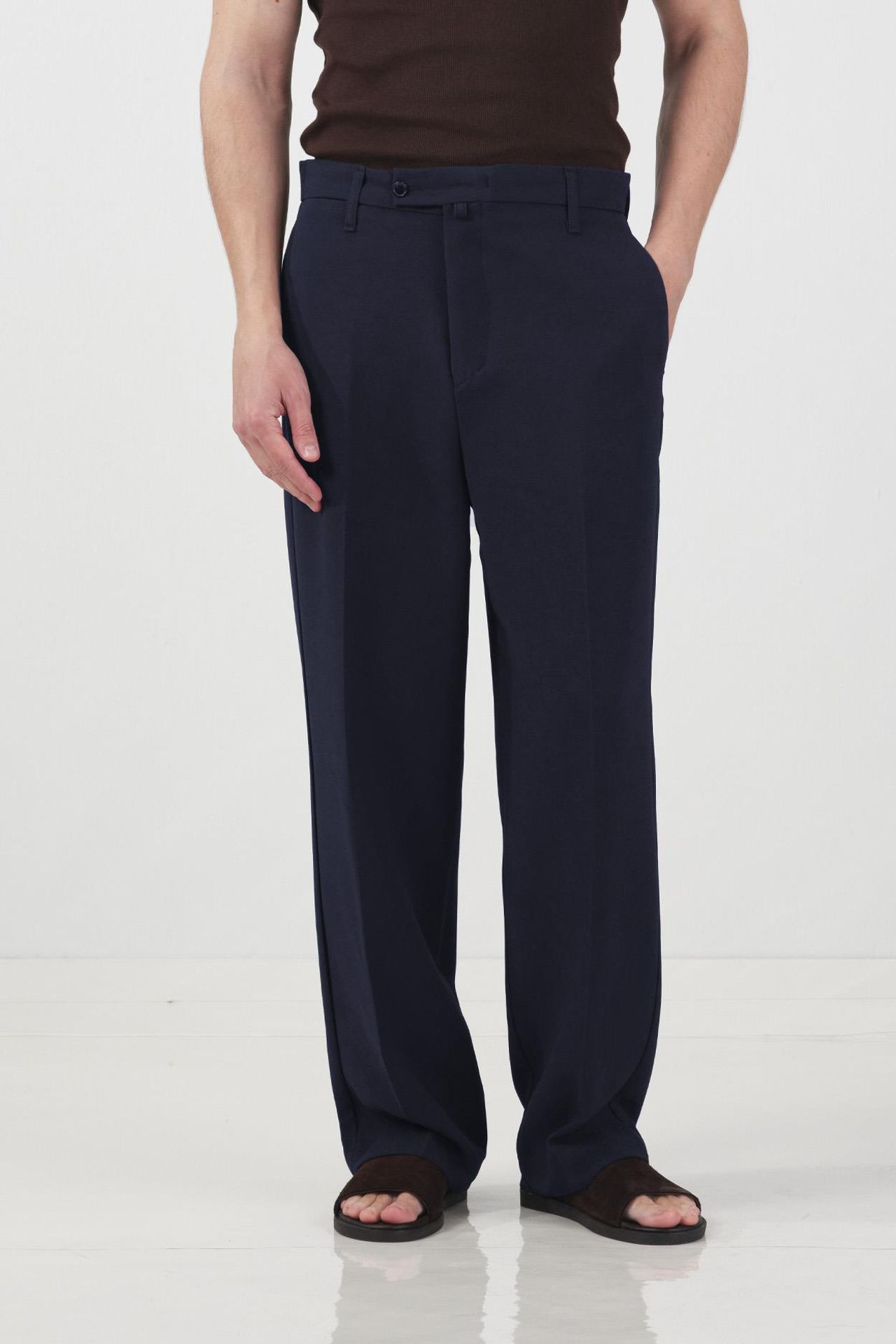 GIESTO Men's Mid-Waist Straight-Leg Knit Pants 1