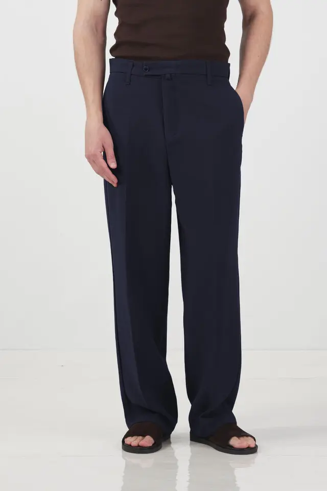 GIESTO Men's Mid-Waist Straight-Leg Knit Pants