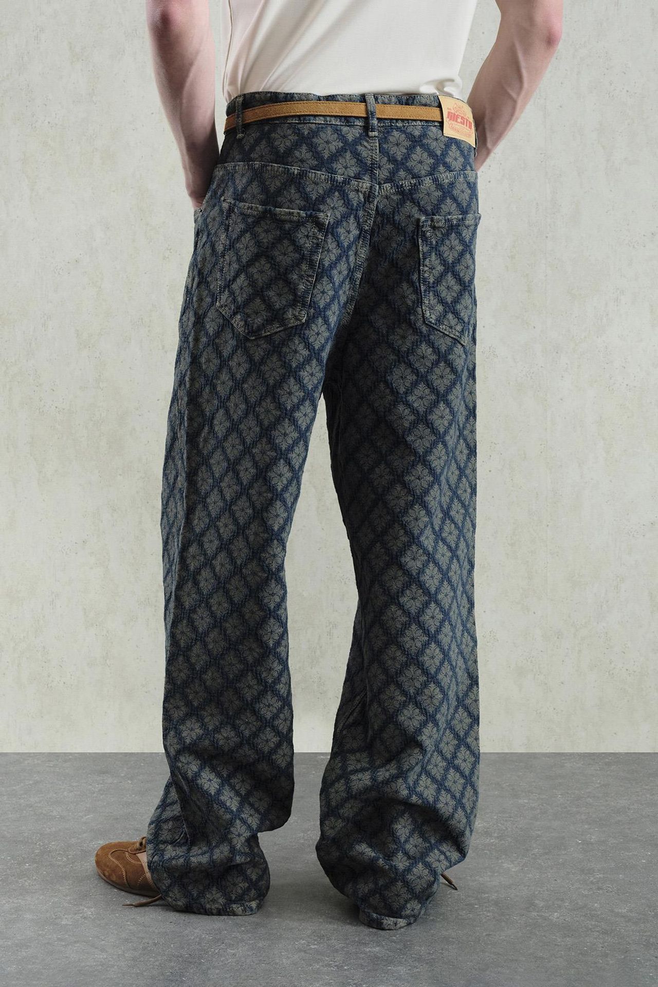 GIESTO Baggy Fit Printed Denim Jeans 4