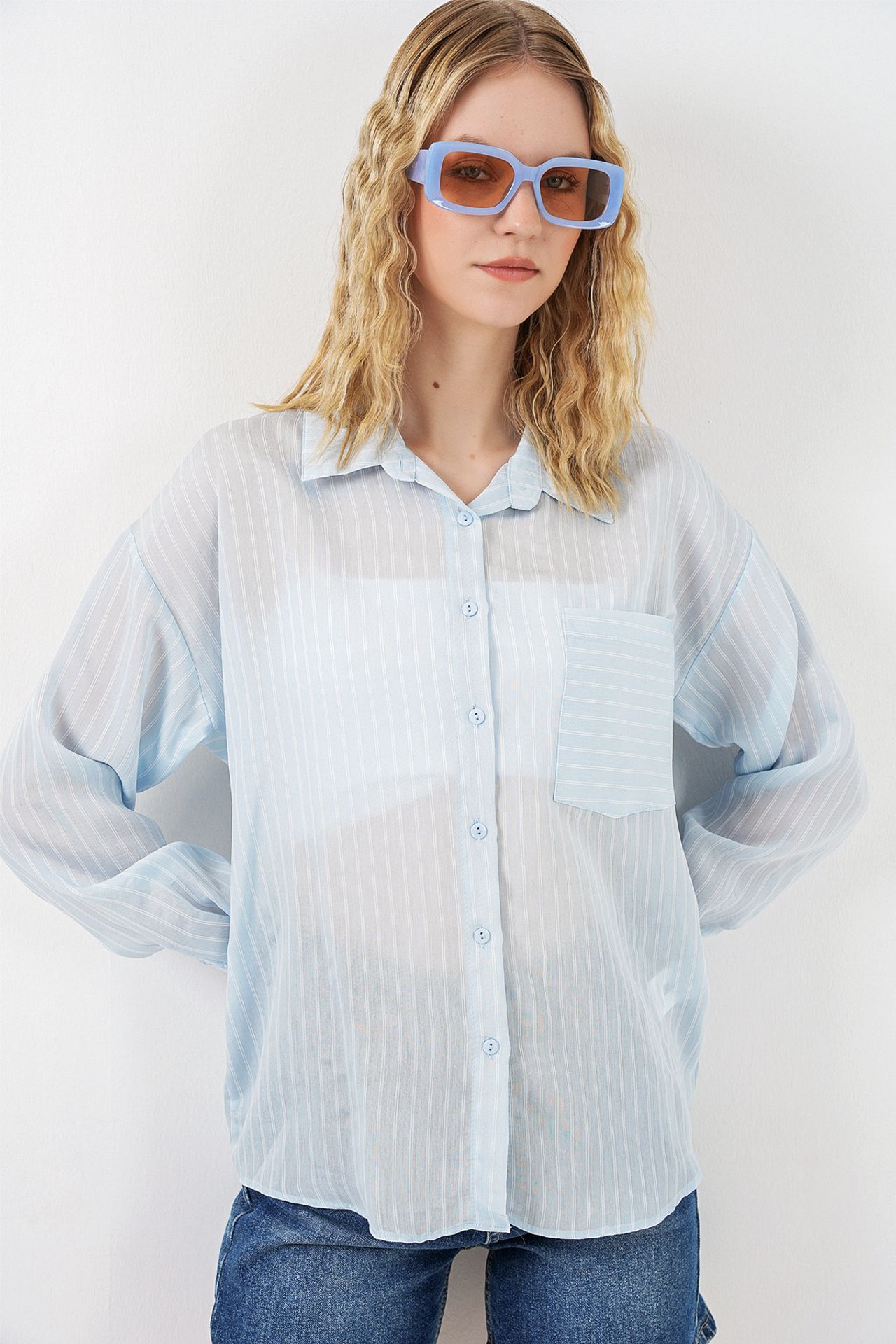 BDART Oversized Striped Button-Front Shirt 3