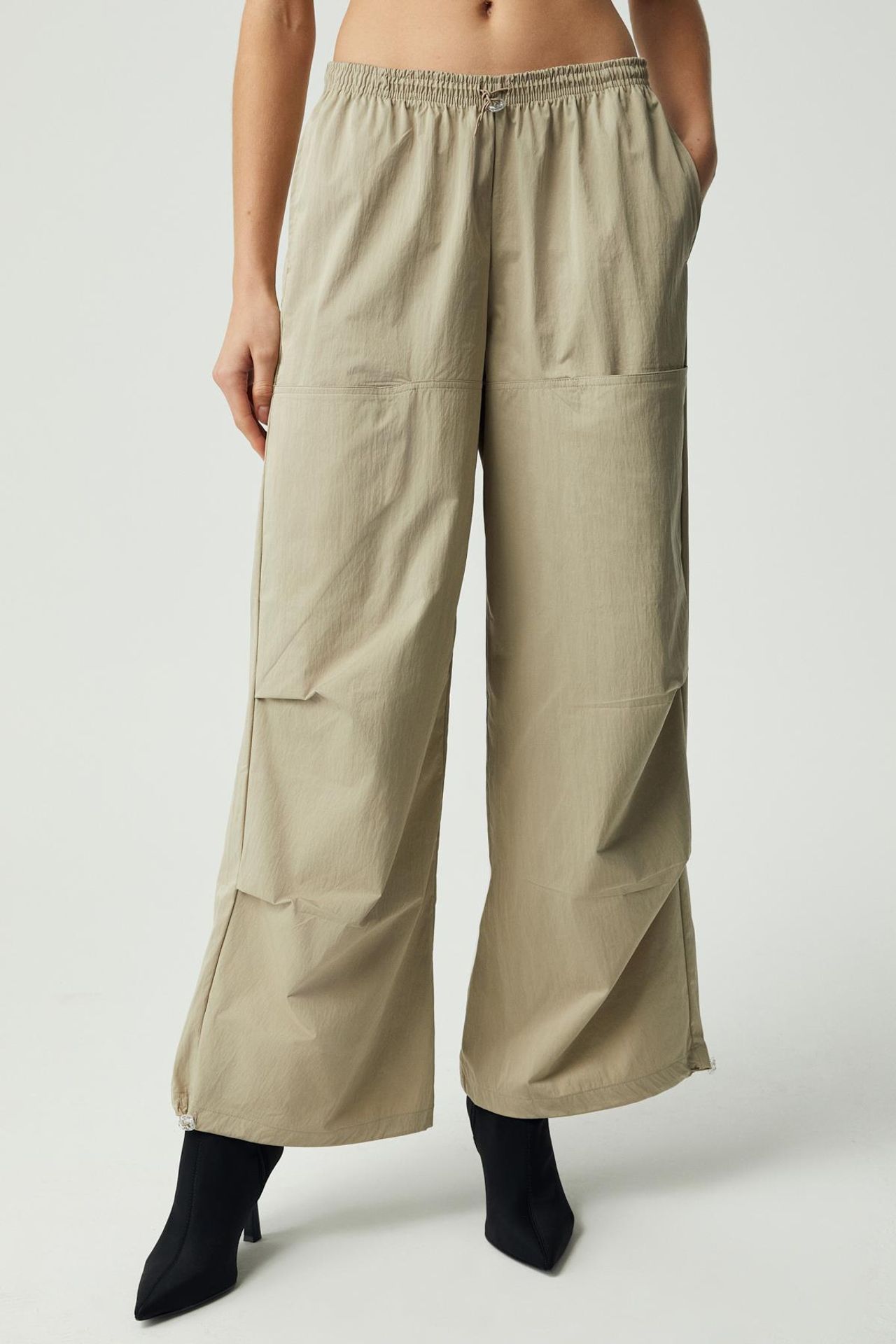 GRIMELANGE Wide Leg Elastic Waist Trousers 3